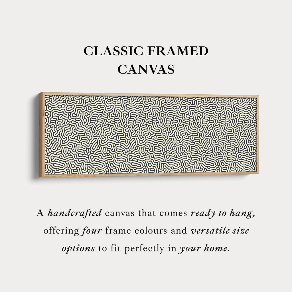 Minimalist Black Organic Pattern Horizontal Wall Art