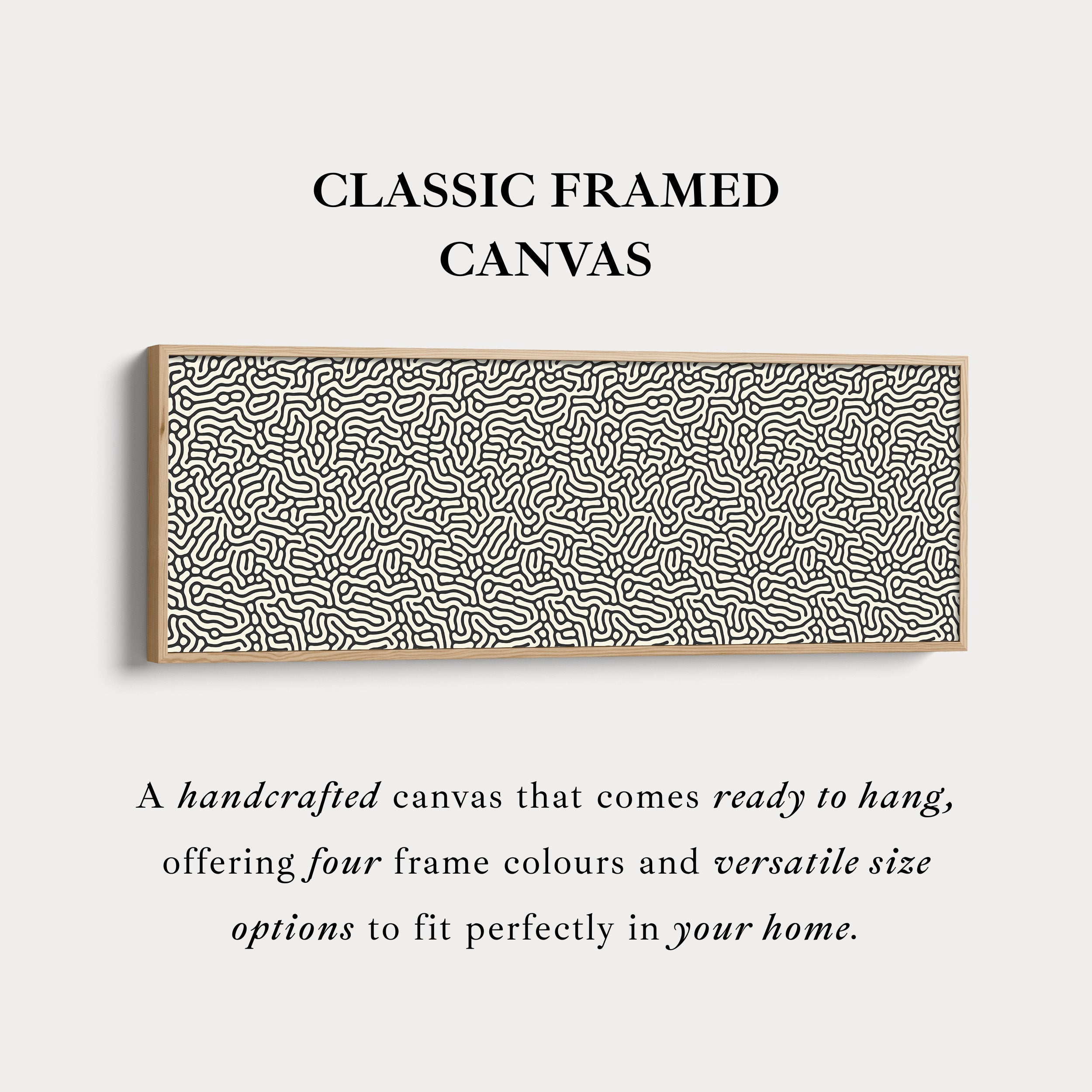 Minimalist Black Organic Pattern Horizontal Wall Art