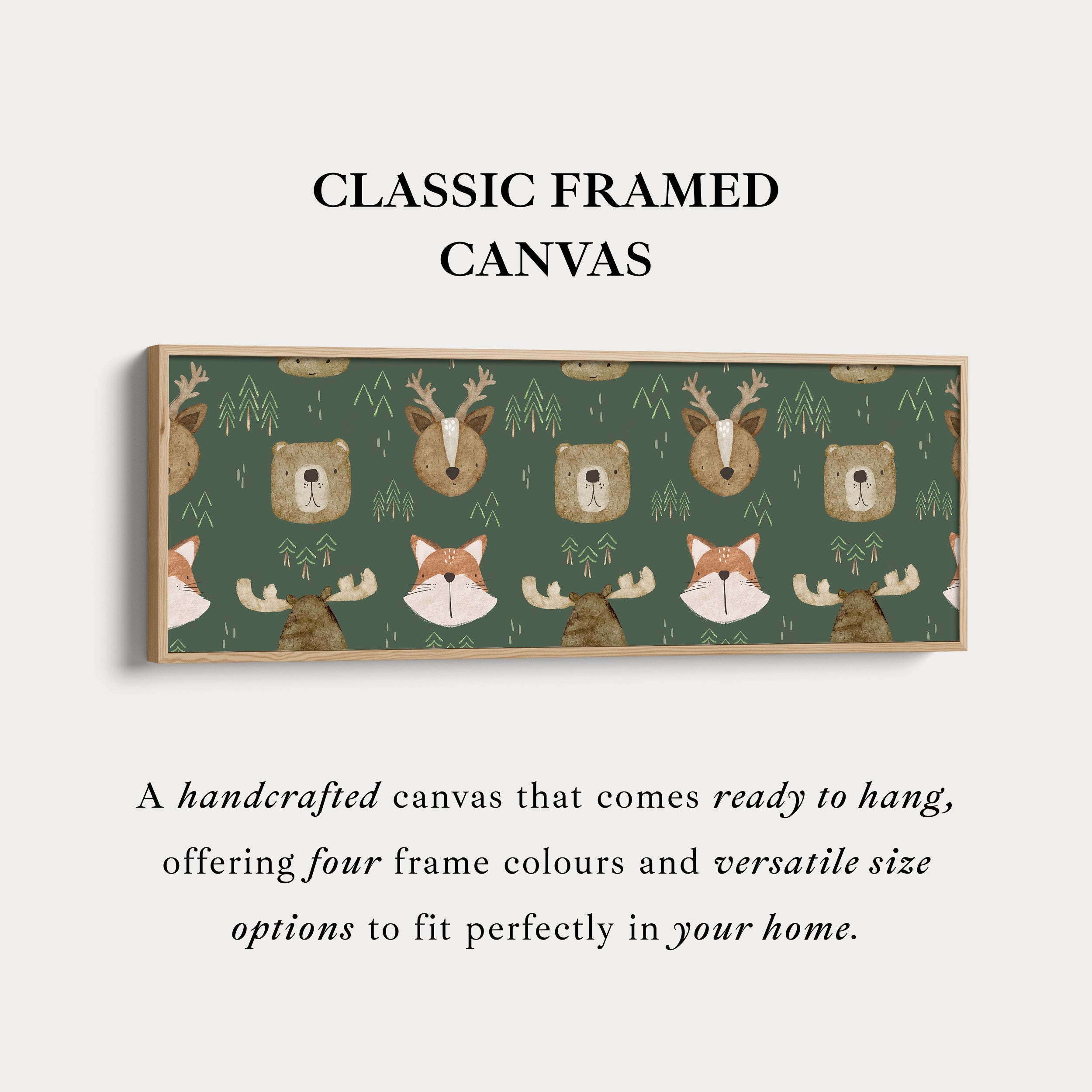 Woodland Animals Narrow Kids Wall Decor
