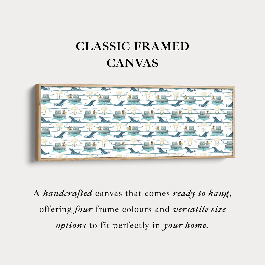 Blue Horizontal Narrow Kids Wall Decor