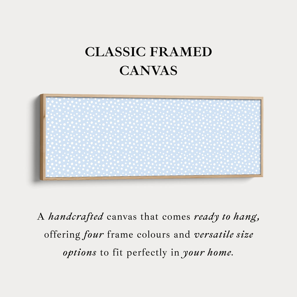 Blue Polka Dot Slim Horizontal Wall Art