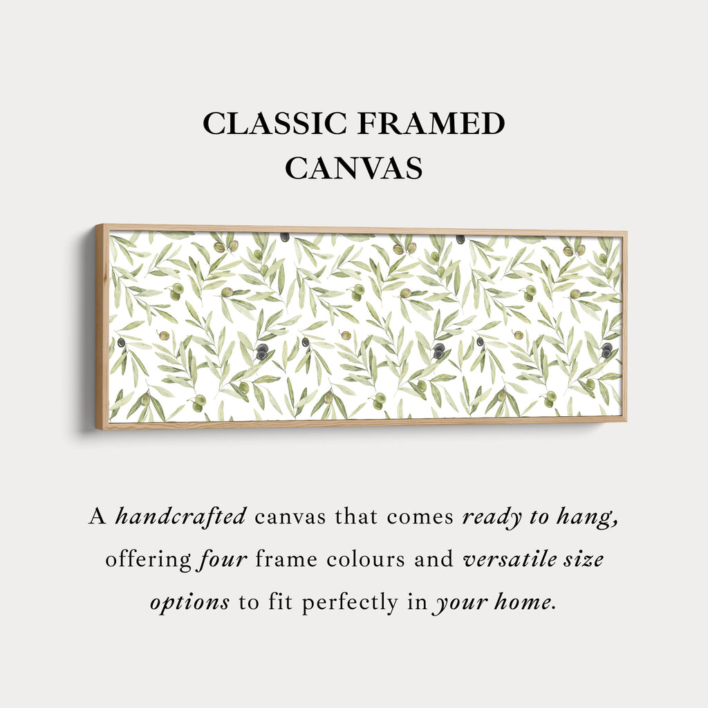 Olive Leaves Narrow Long Wall Decor