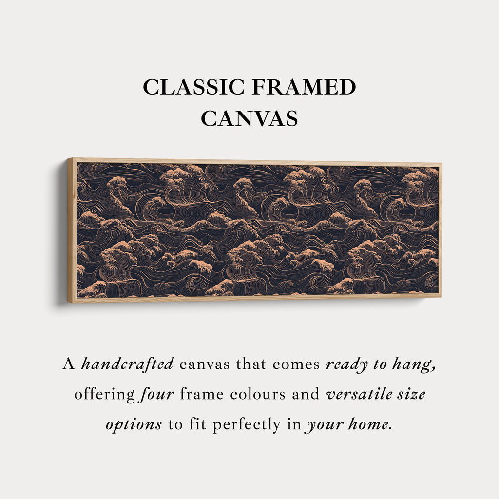 Japanese Waves Long Horizontal Wall Art