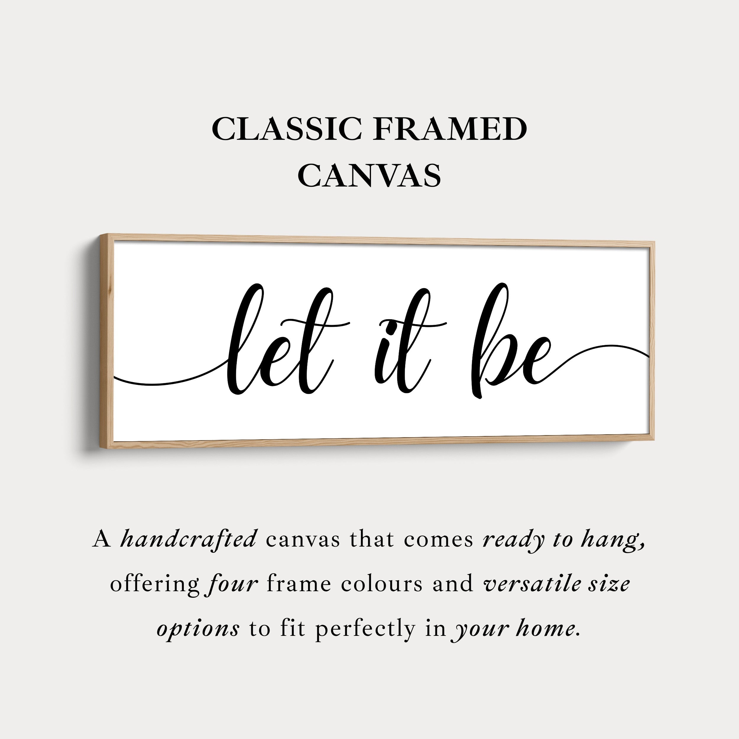 Guest Room Above Bed Wall Decor 'Let It Be'