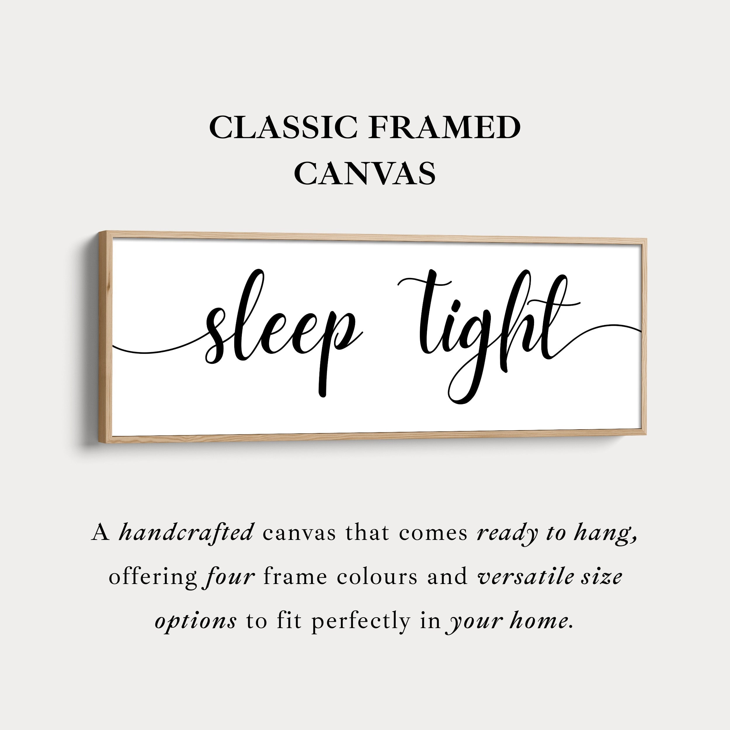 Above Bed Wall Art Long Panoramic  'Sleep Tight'