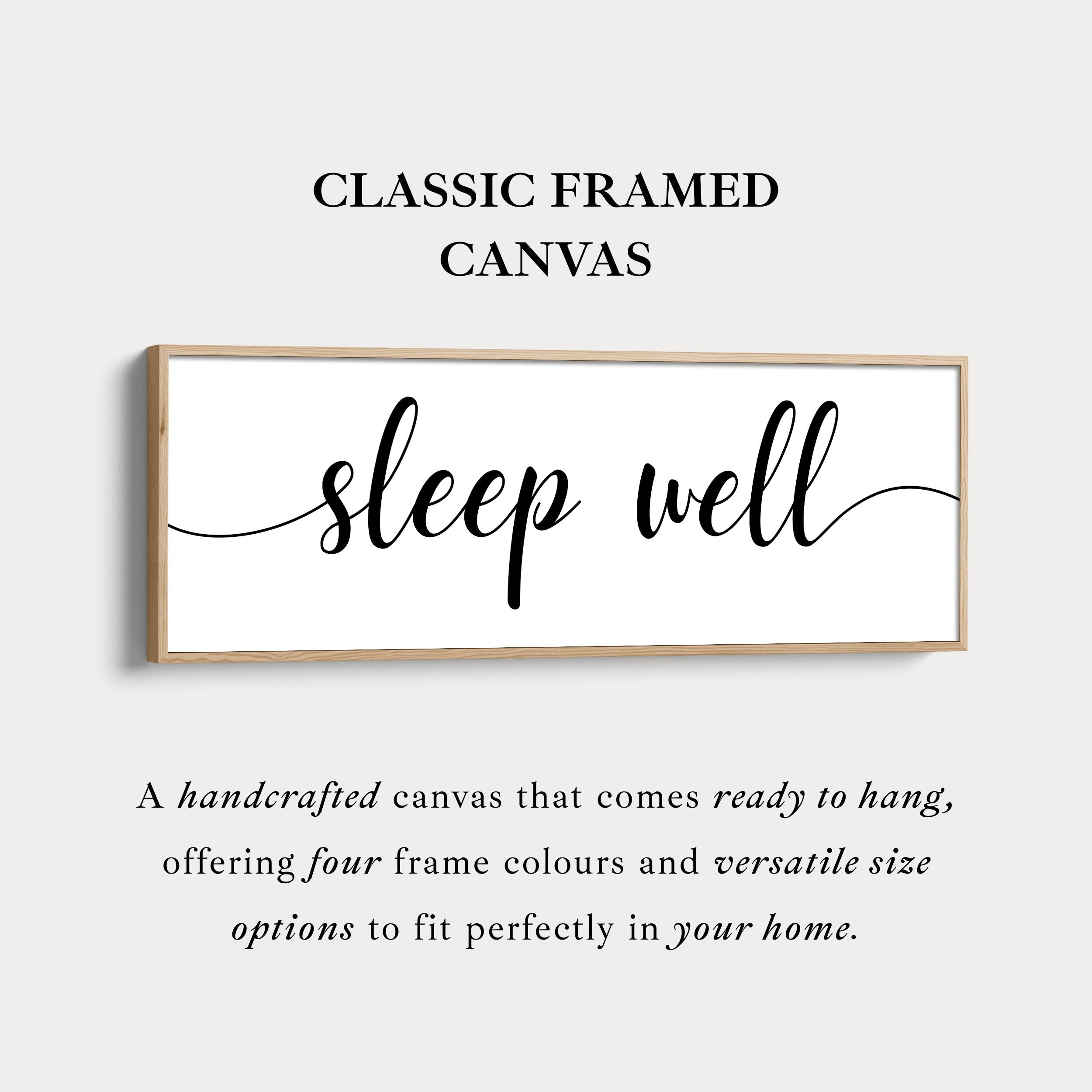 Master Bedroom Above Bed Wall Art - Sleep Well