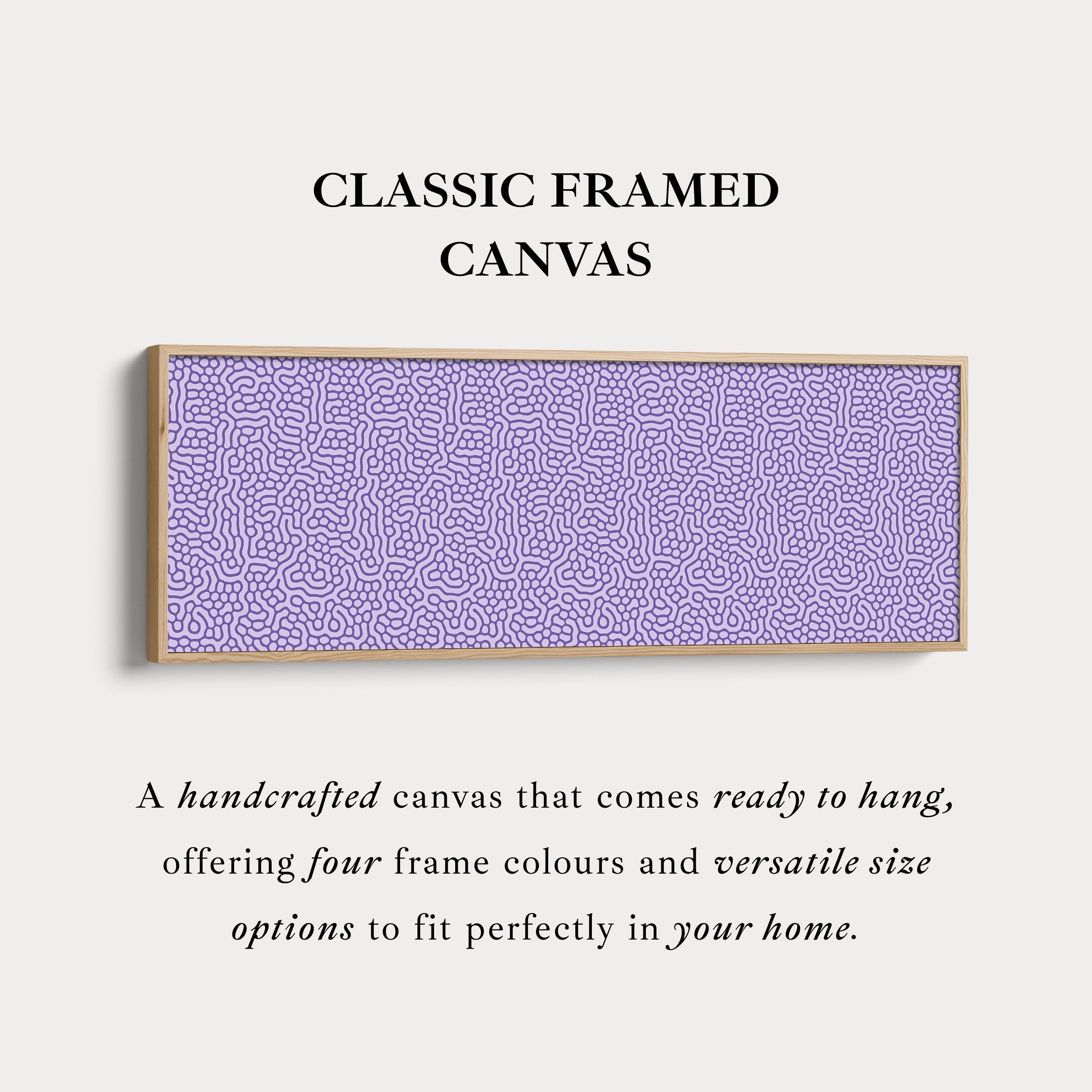 Purple Organic Pattern Horizontal Long Wall Decor