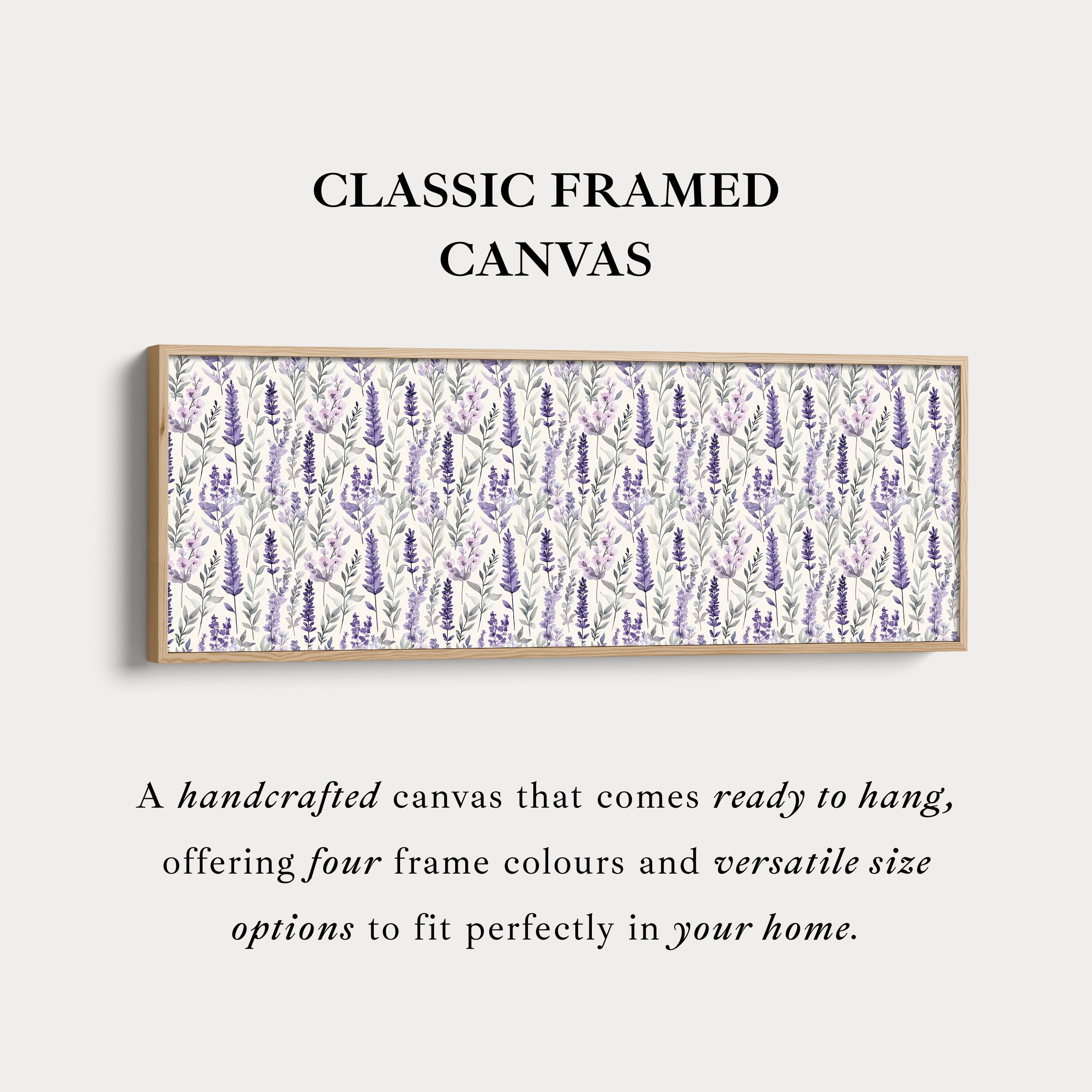 Panoramic Long Narrow Wall Art Lavender