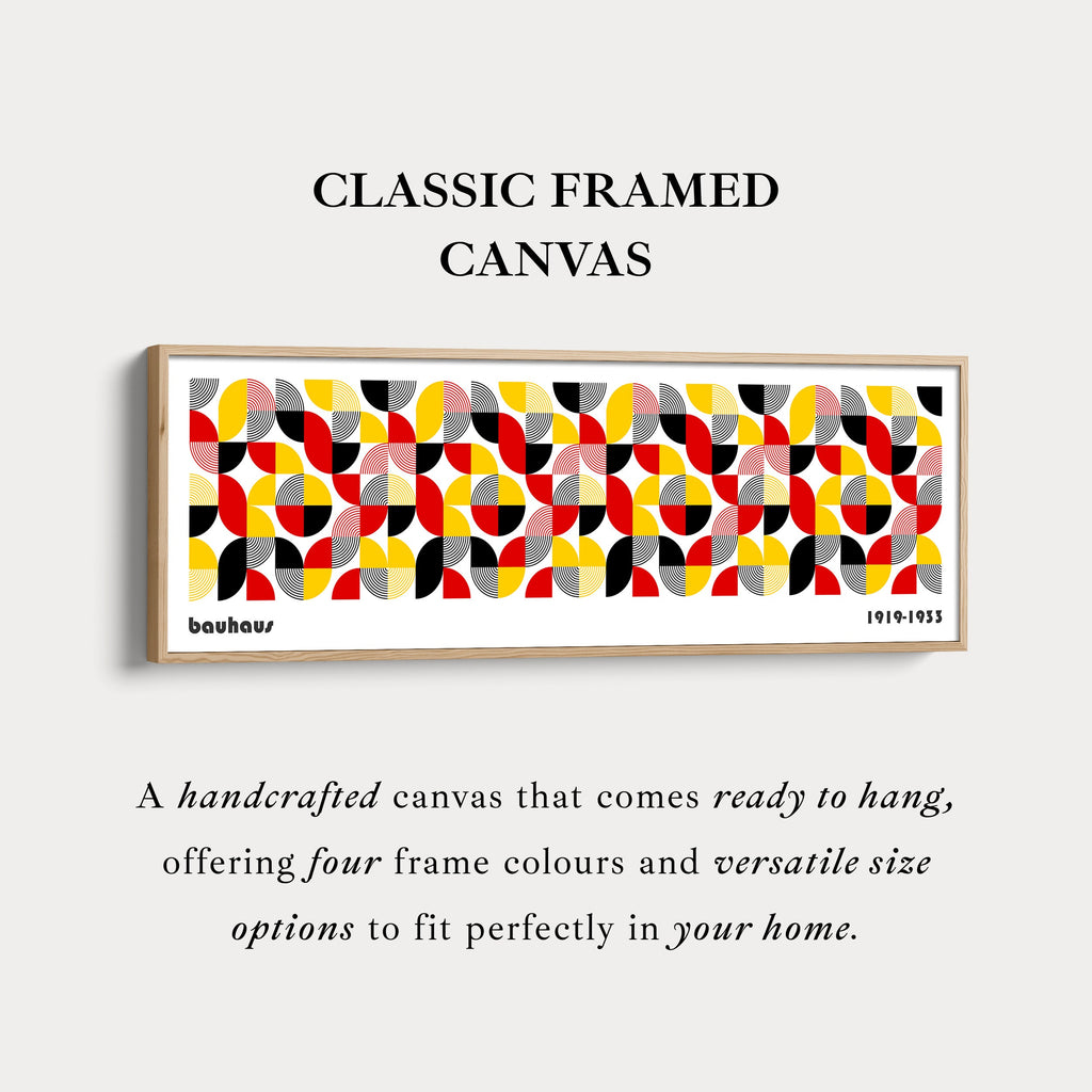Above Bed Wall Art Framed Bauhaus Canvas
