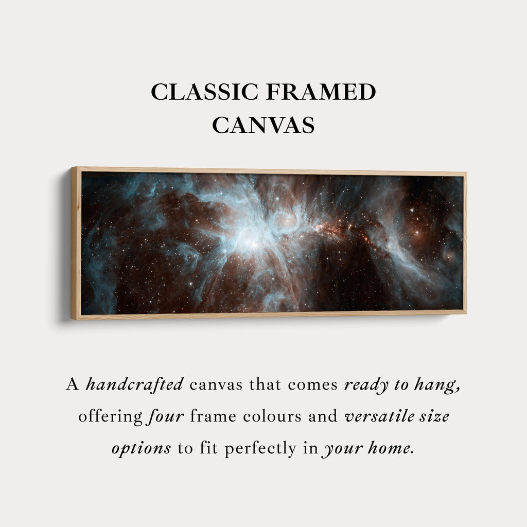 Large Framed Long Horizontal Canvas Hubble Nebula NASA Wall Art