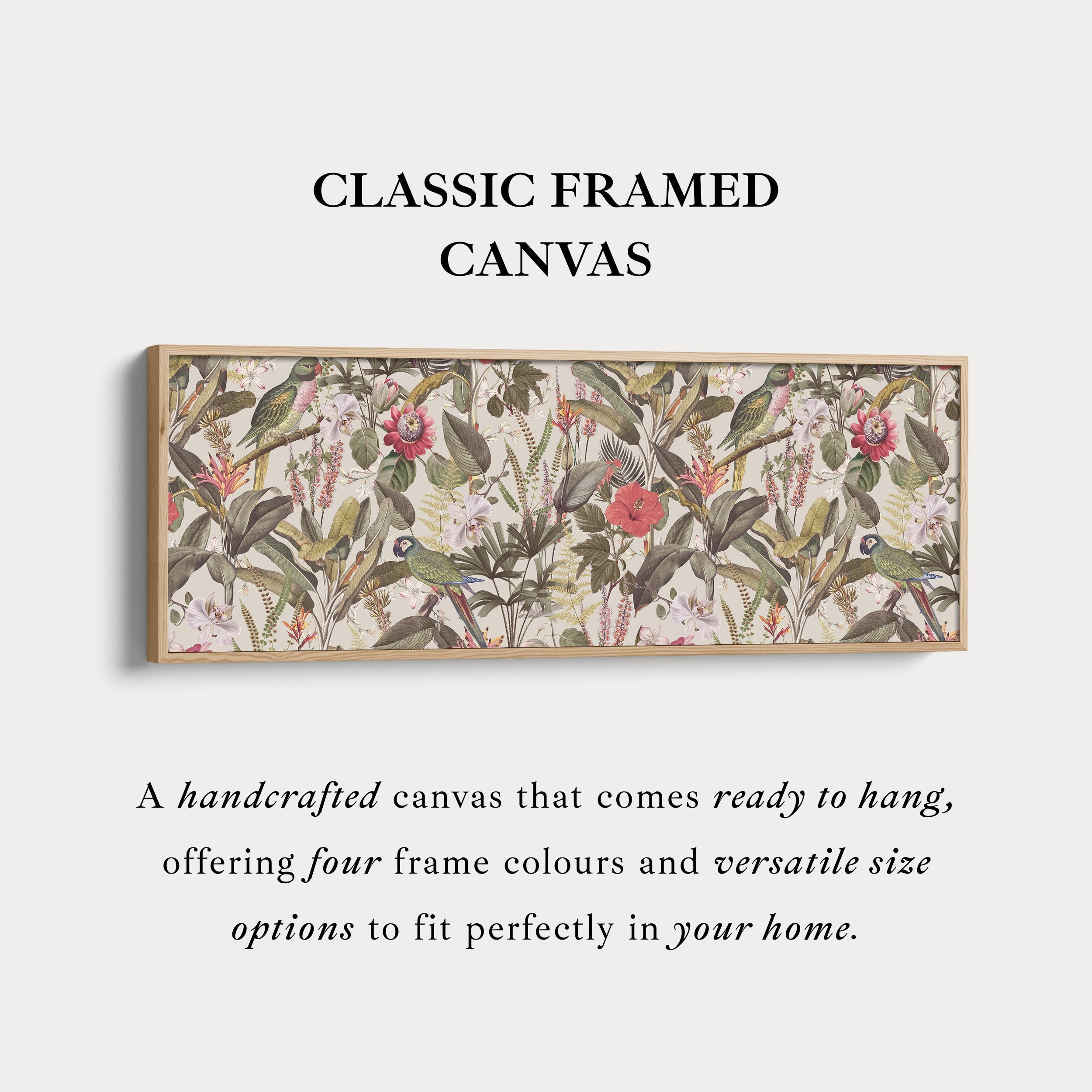 Above Bed Soft Yellow Floral Botanical Canvas Wall Art