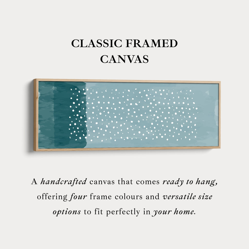 Horizontal Wall Art Soft Blue Dotted Pattern For Bathroom Or Bedroom