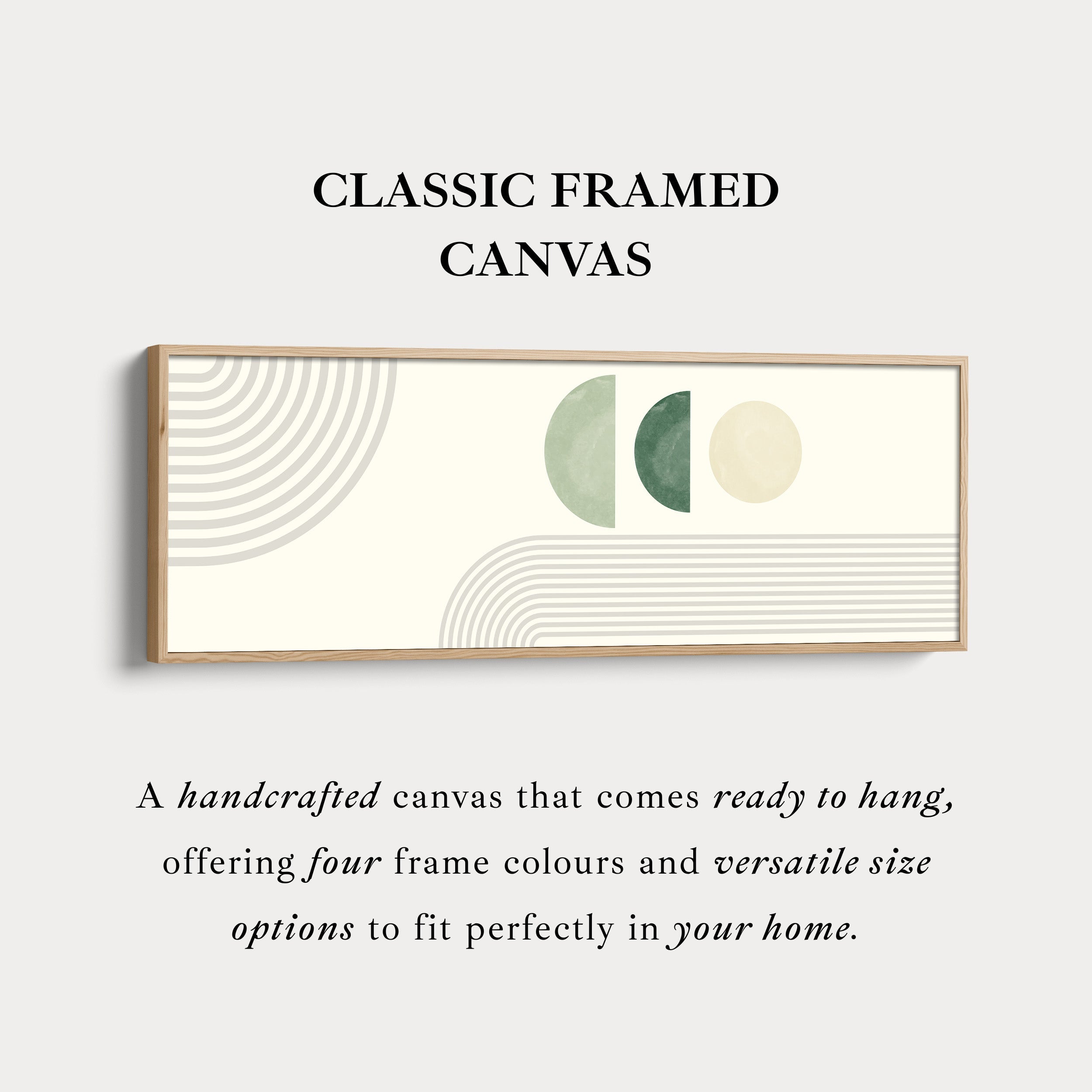 Geometric Narrow Wall Decor Sage Green Circles For Modern Interiors