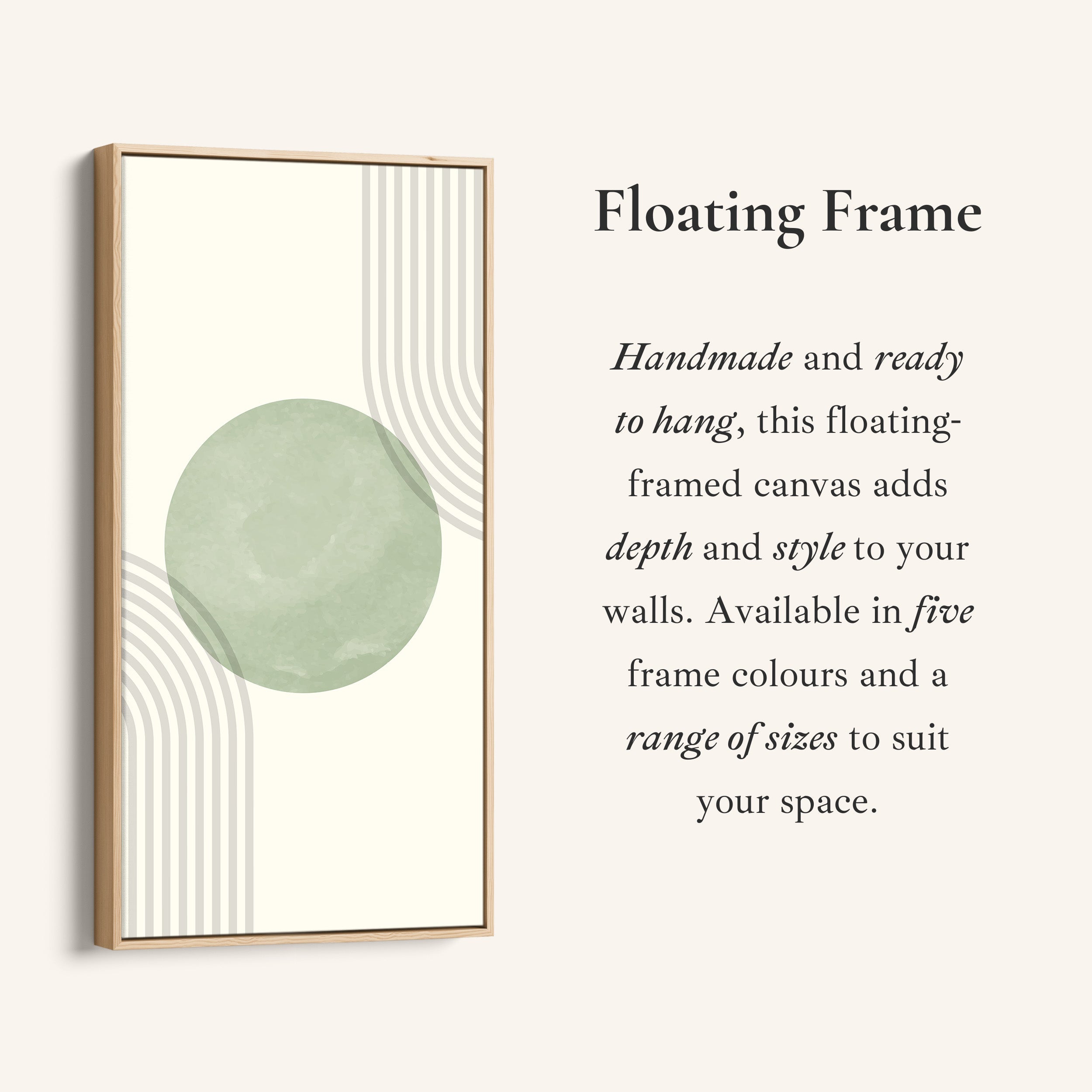 Vertical Wall Art Soft Green Circle Portrait Wall Art For Bedroom