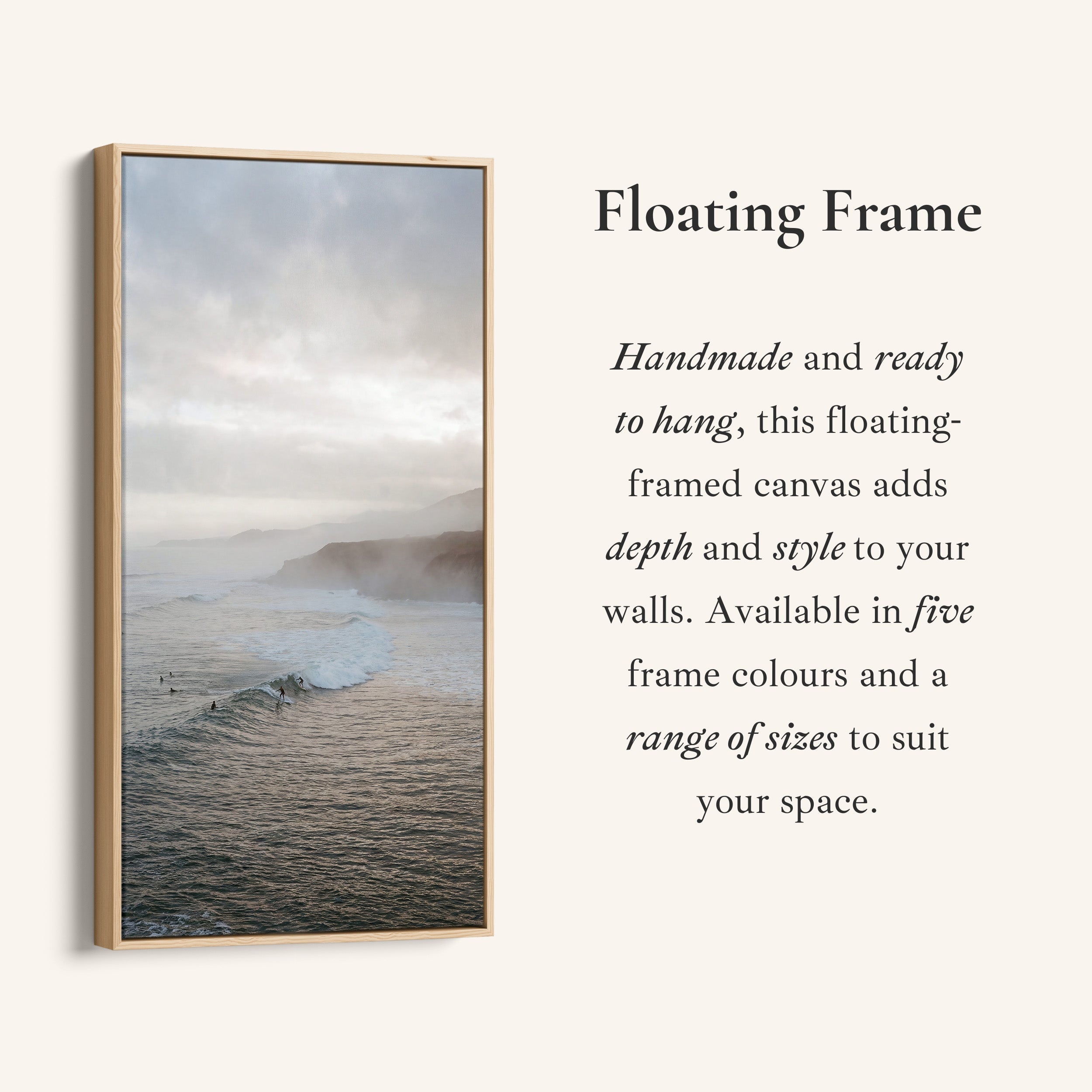 Large Vertical Wall Art Long Wall Art Ocean Waves With Cliffs For Hallway