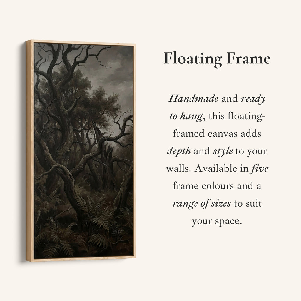 Tall Wall Art Dark Twisted Forest Portrait Wall Art For Kitchen