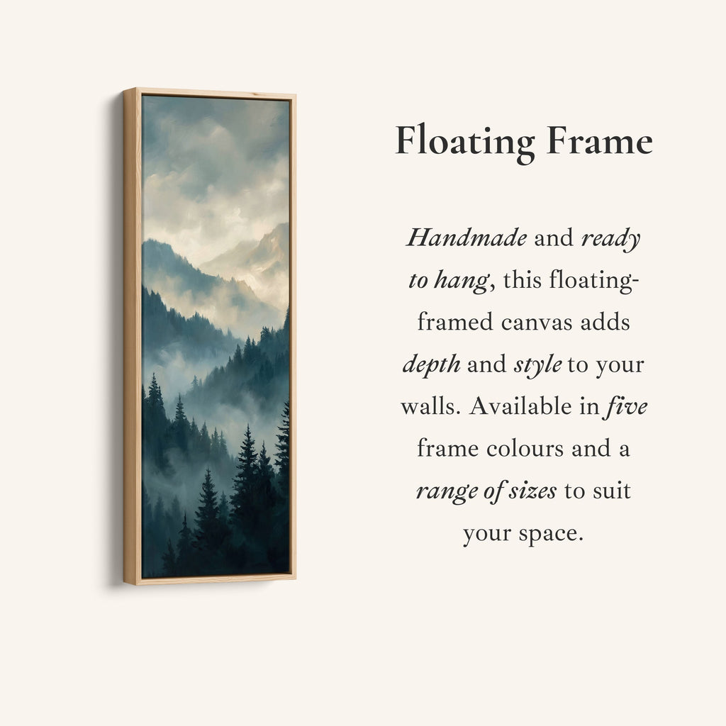 Large Wall Art Misty Alpine Forest Oversized Wall Decor For Living Room