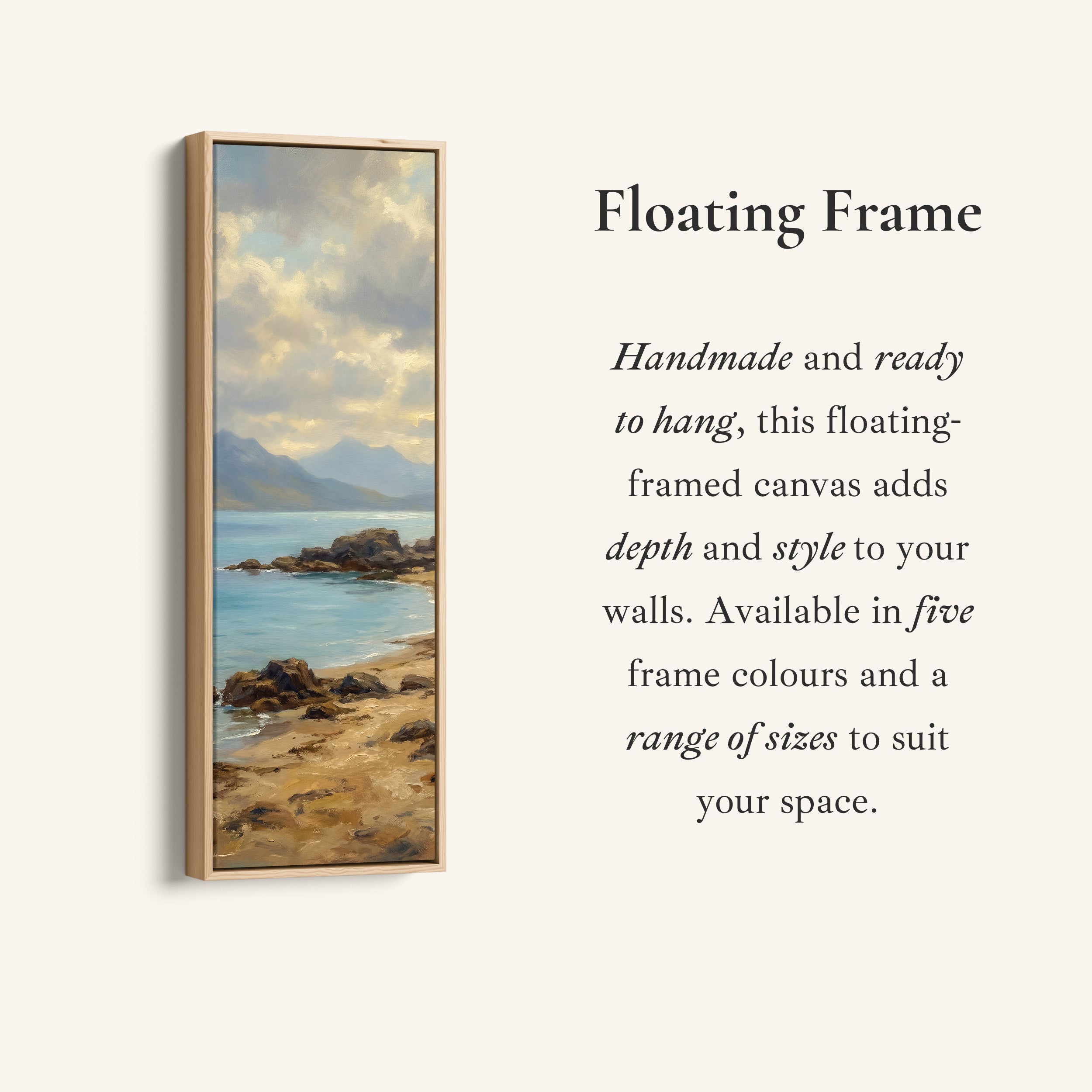 Rocky Beach Coastline Above Soft Wall Art Extra Wide Canvas Kitchen