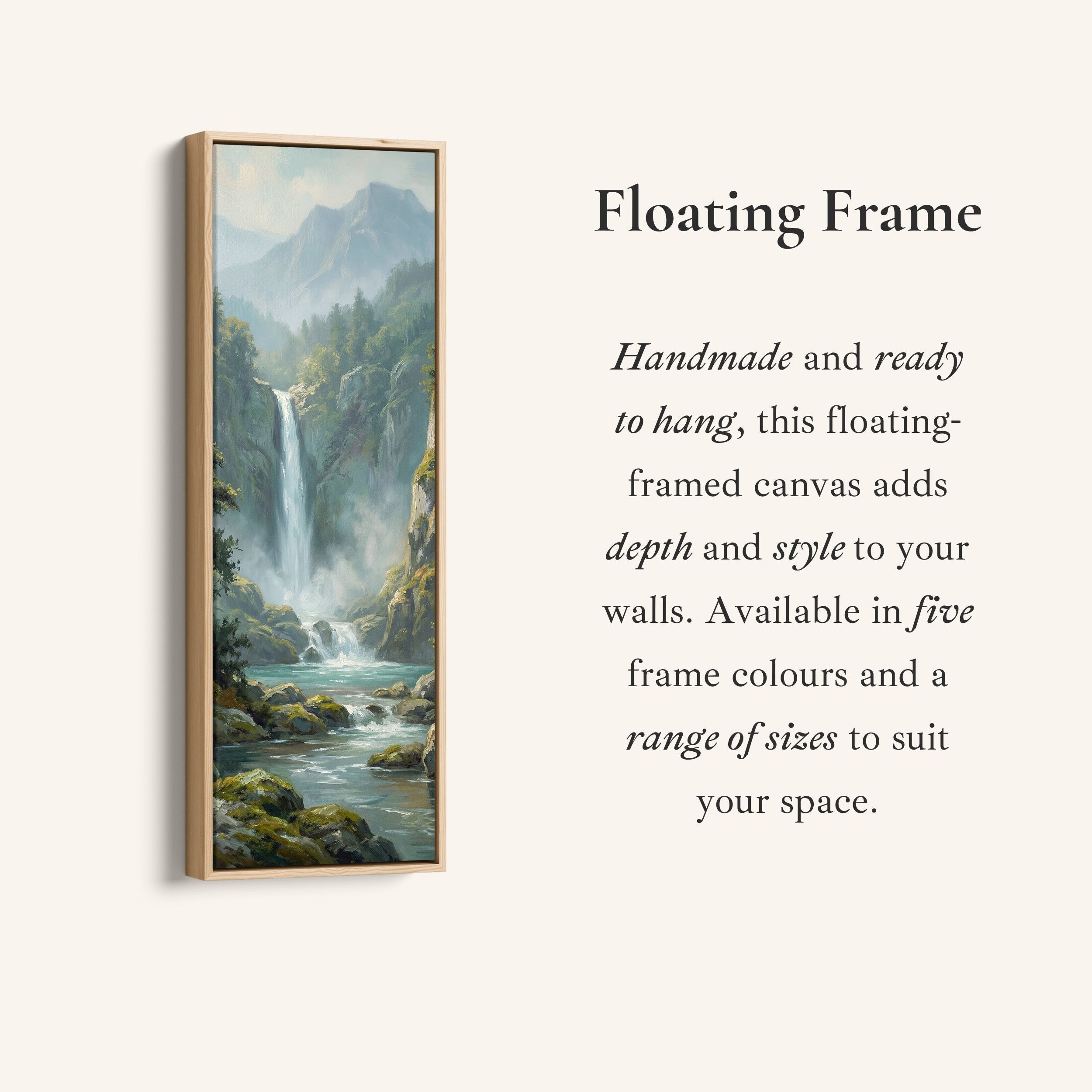 Forest Waterfall Bedroom Wall Art Oversized Wall Decor Bedroom
