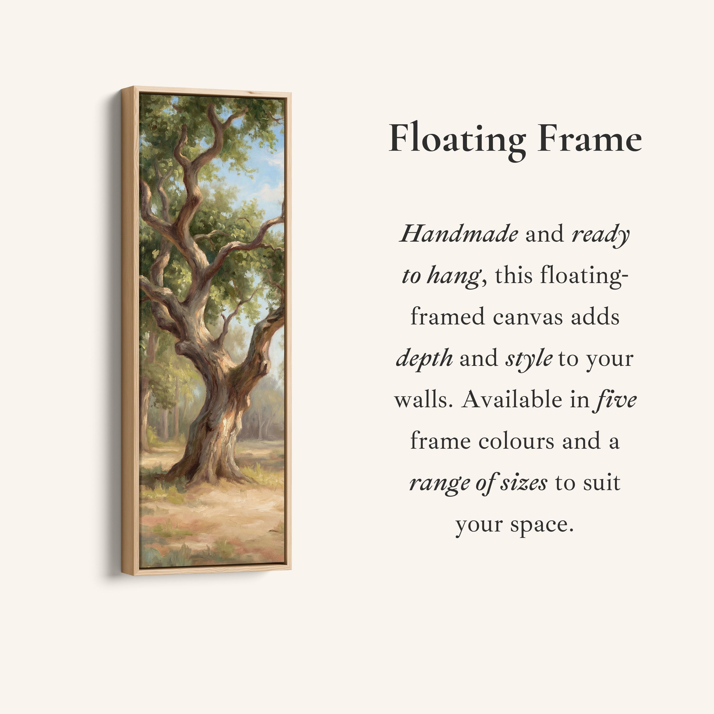 Twisted Tree Vertical Wall Art Landscape Canvas Office