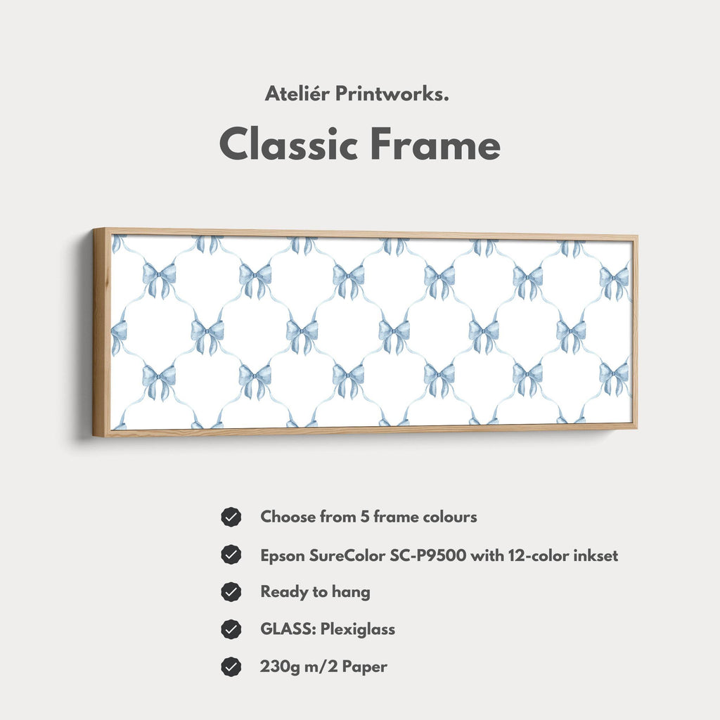 Blue Bows Panoramic Wall Decor