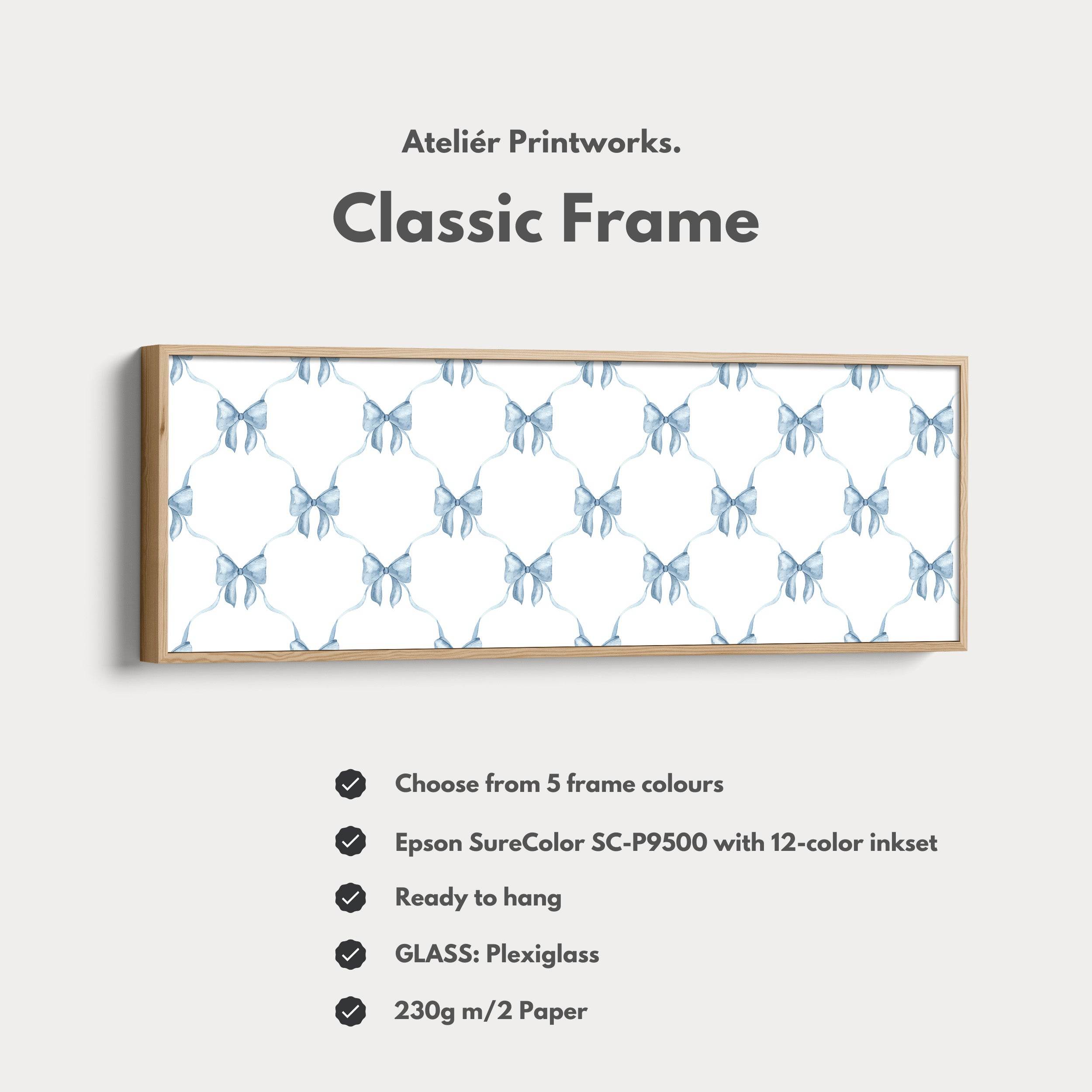 Blue Bows Panoramic Wall Decor