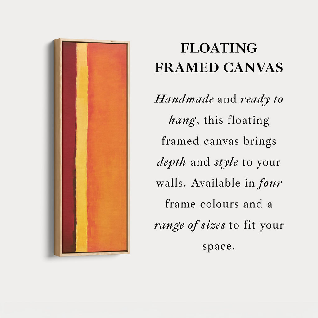 Orange Abstract Long Vertical Large Canvas Wall Decor