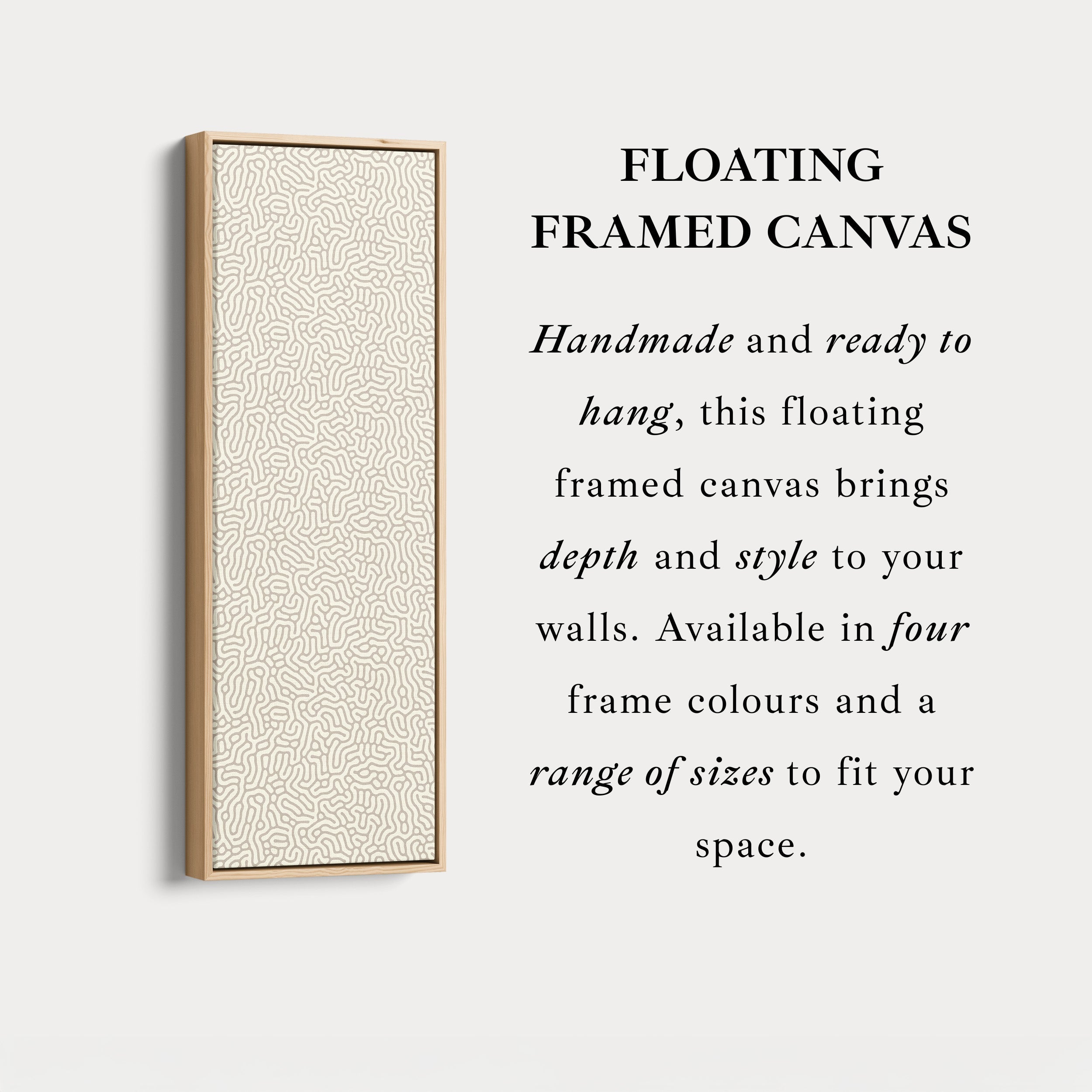 Minimalist Beige Abstract Pattern Vertical Wall Decor
