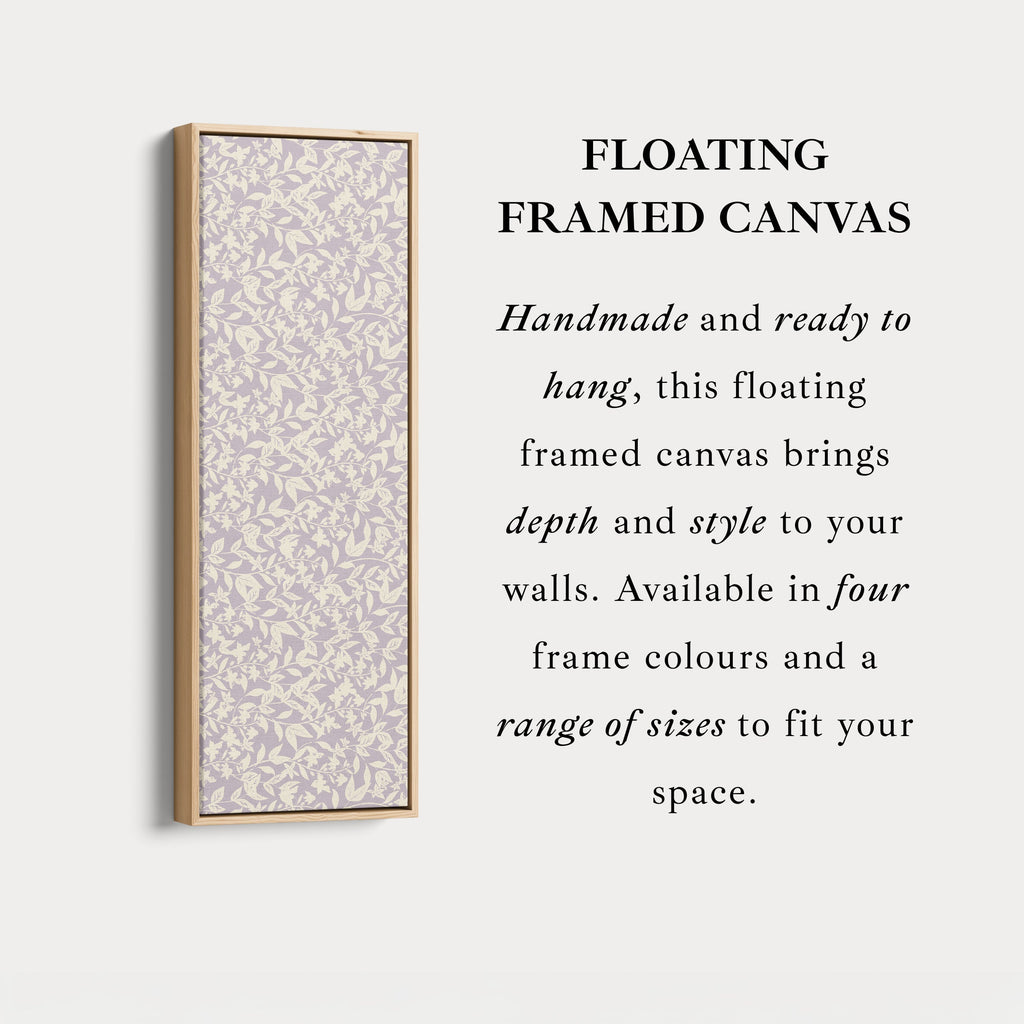Botanical Beige & Purple Floral Framed Floral Wall Art