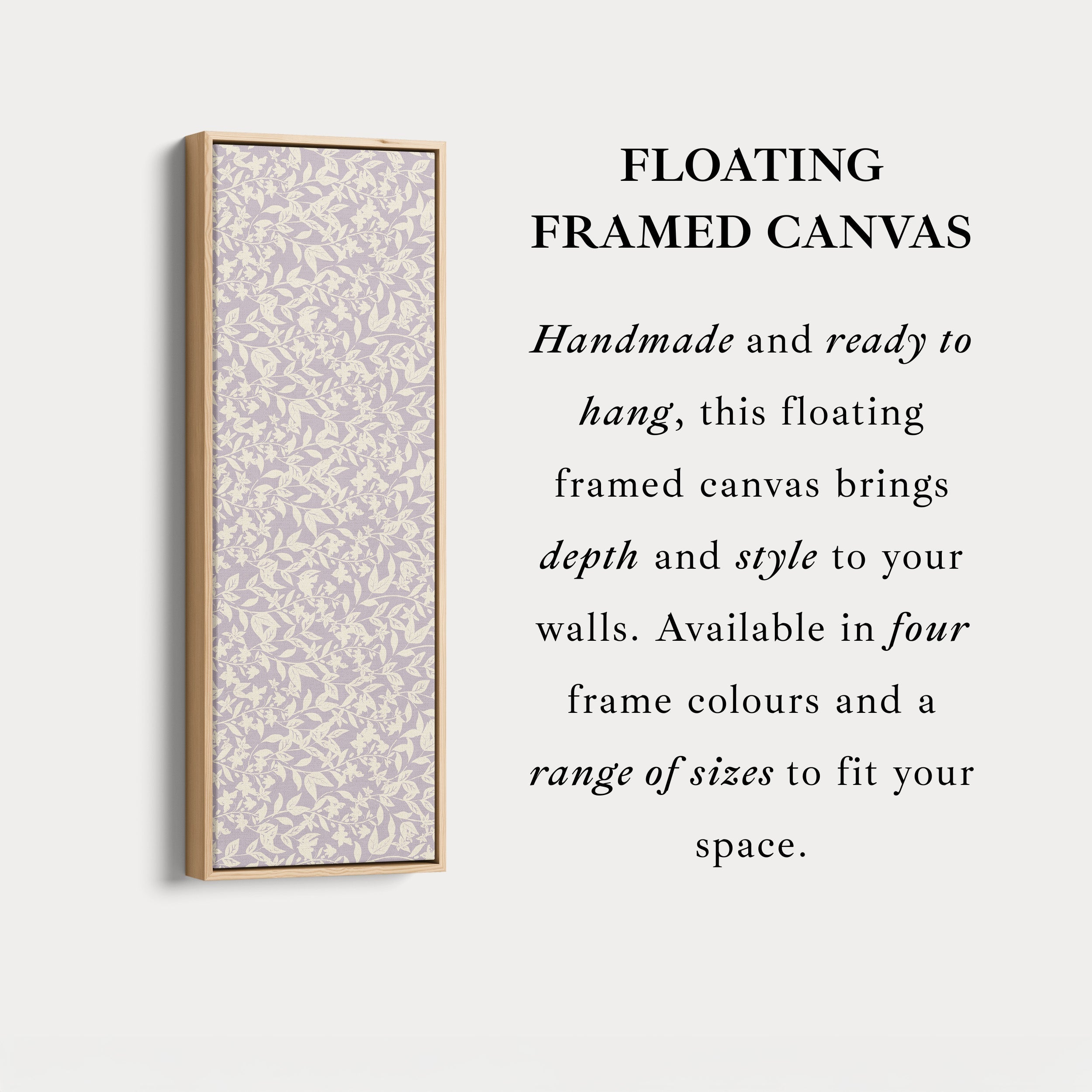 Botanical Beige & Purple Floral Framed Floral Wall Art