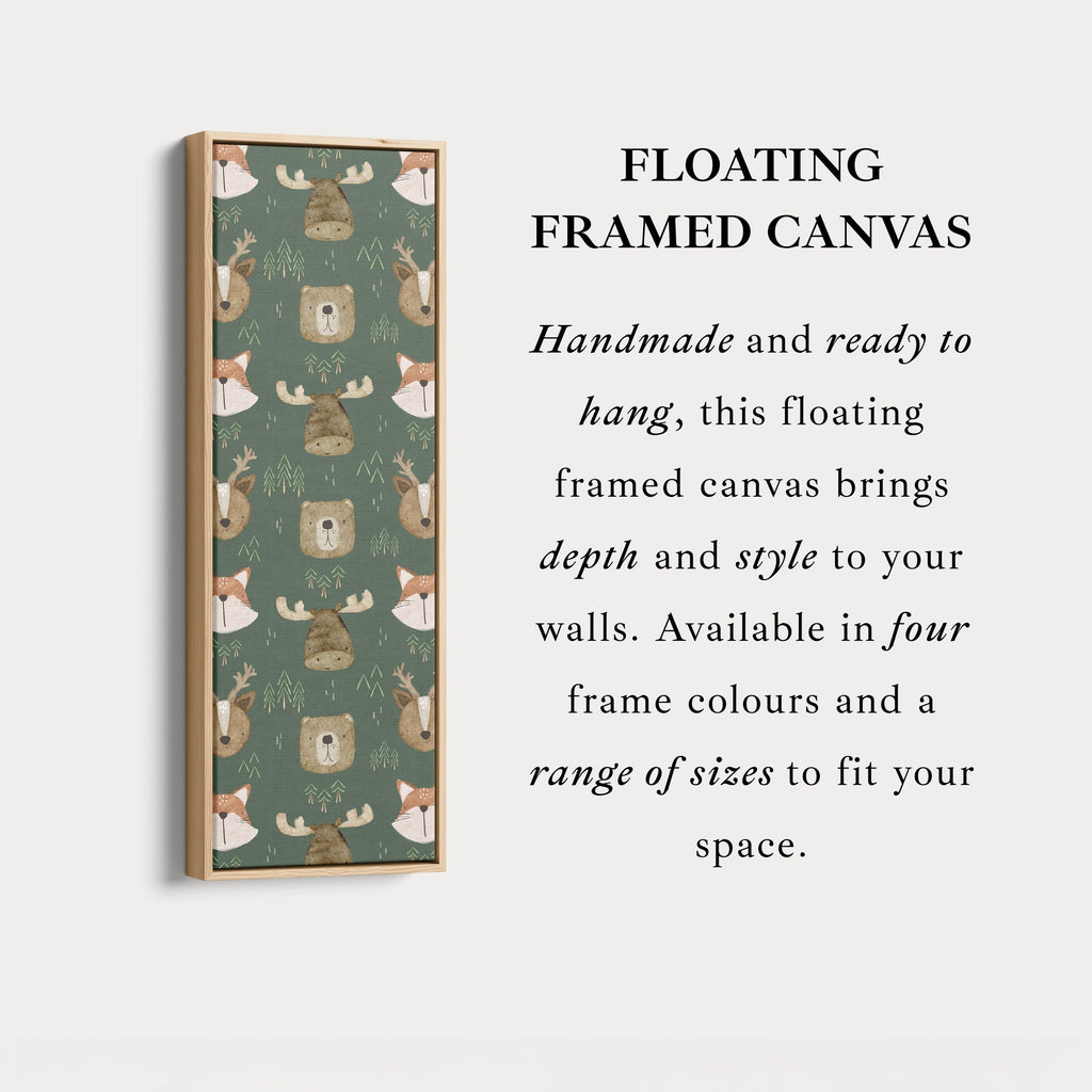 Vertical Kids Room Wall Decor Woodland Animals