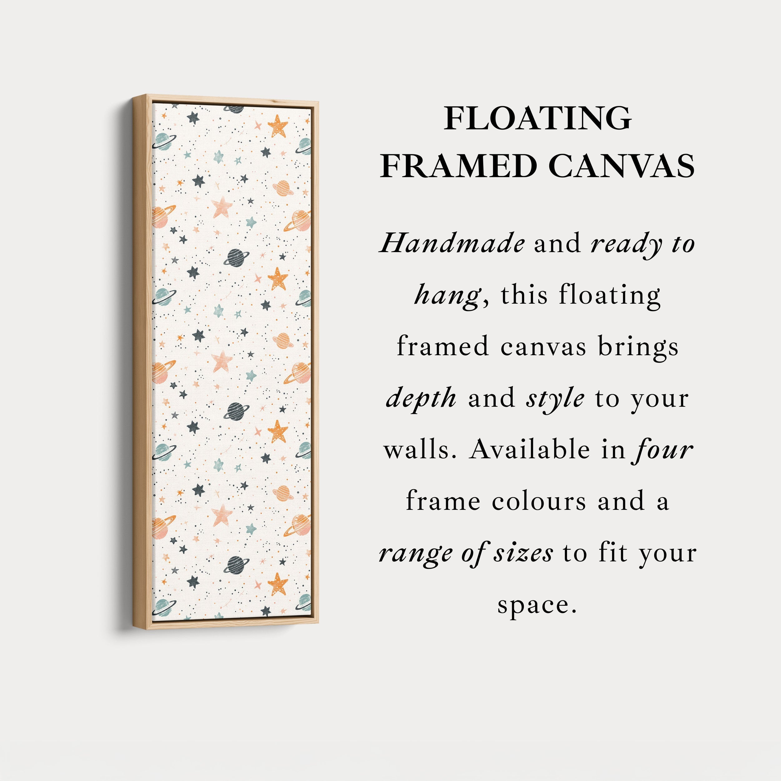 Vertical Kids Room Wall Decor Planets & Stars