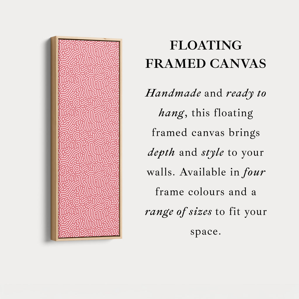 Red & Pink Wriggly Vertical Narrow Wall Art