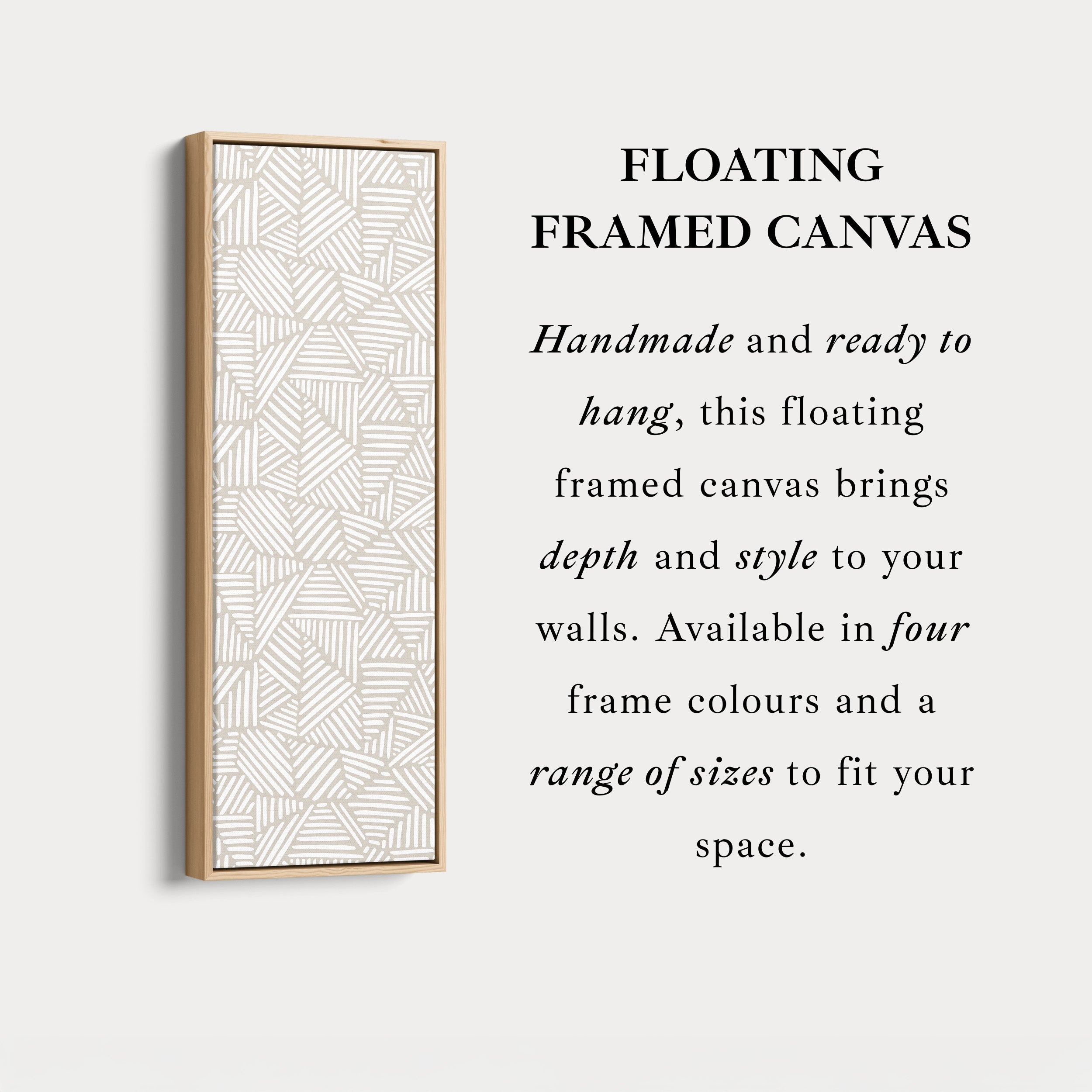 Minimalist Beige Geometric Long Vertical Wall Decor