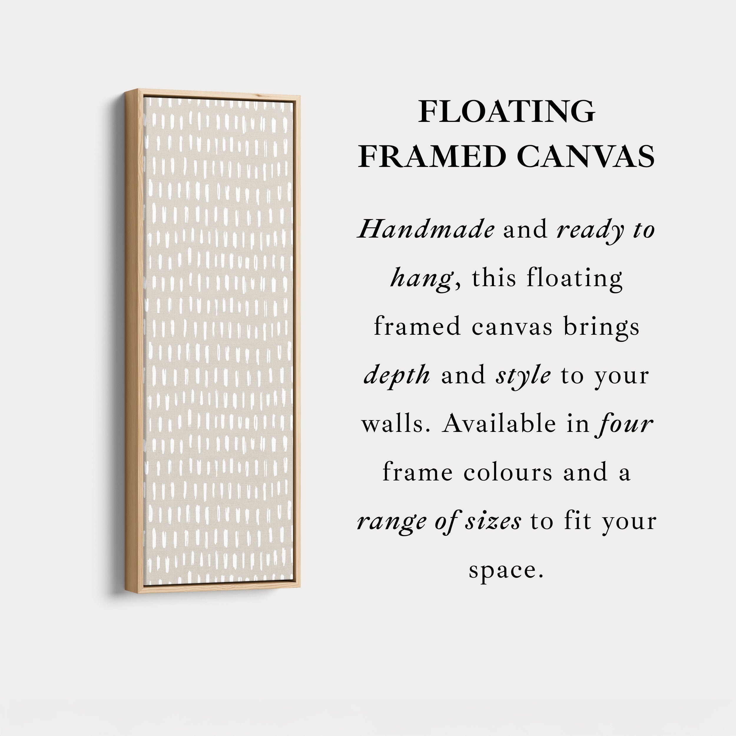 Minimalist Vertical Bedroom Wall Art Beige