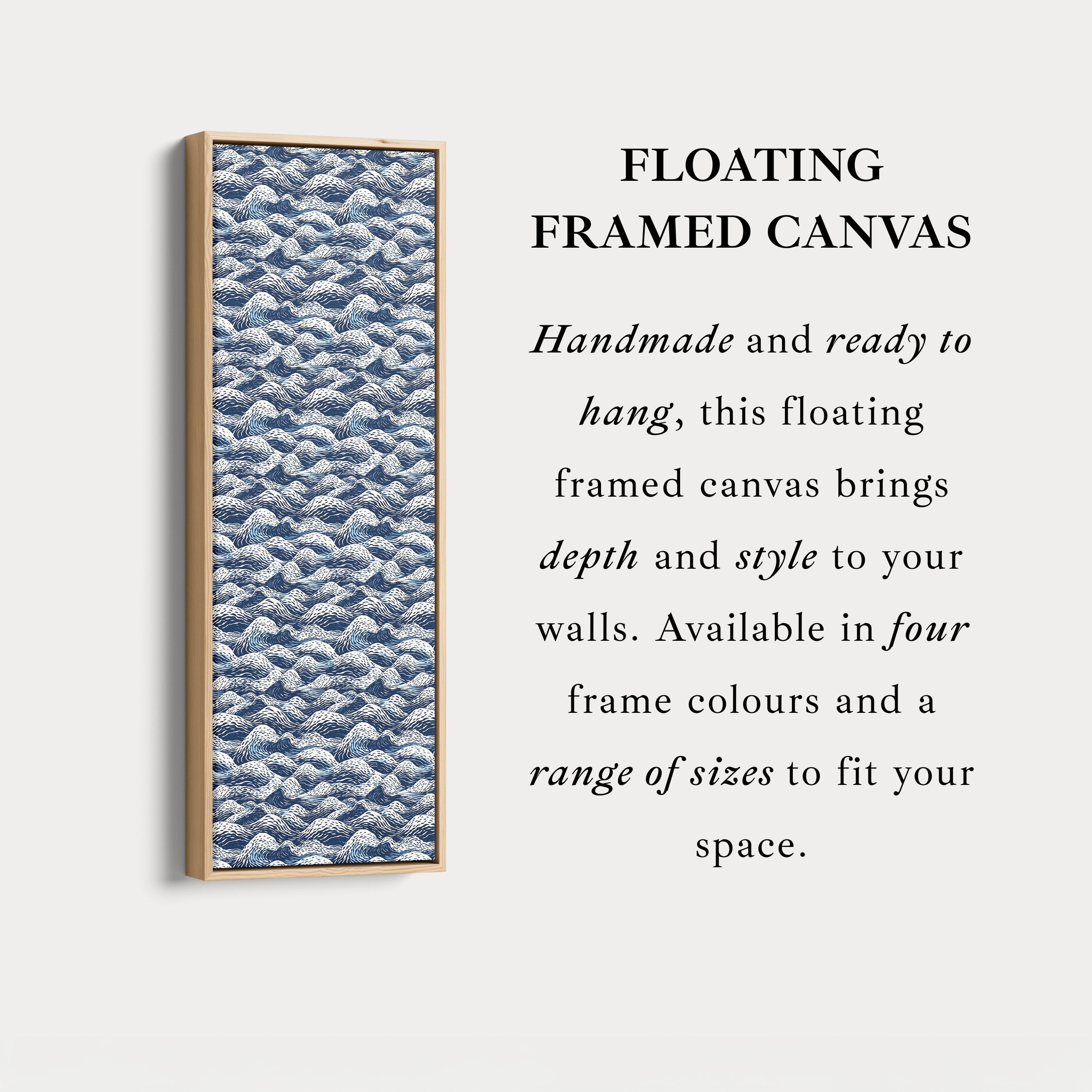 Vertical Wall Art Japandi Wave Tall Wall Decor