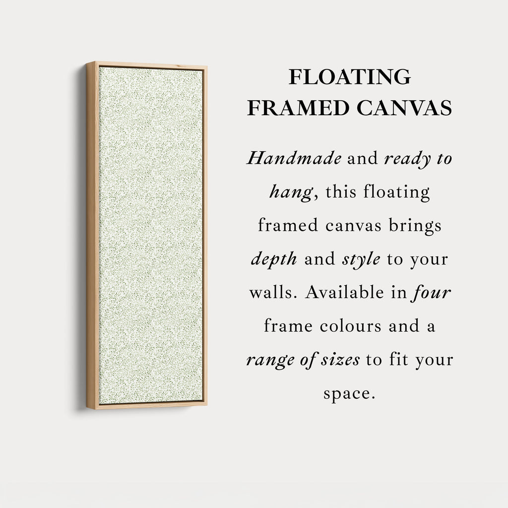 White & Green Large Botanical Bedroom Long Wall Decor