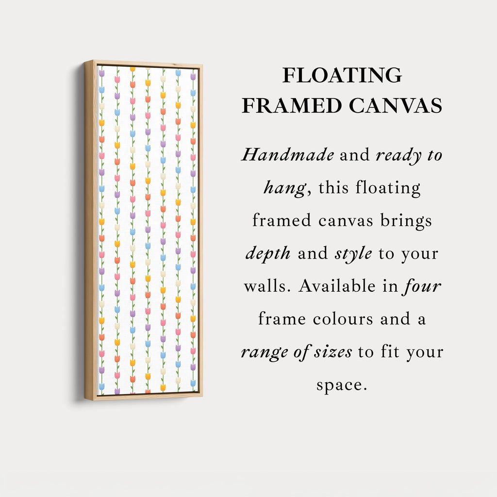 Vertical Colorful Tulips Kids Room Wall Decor