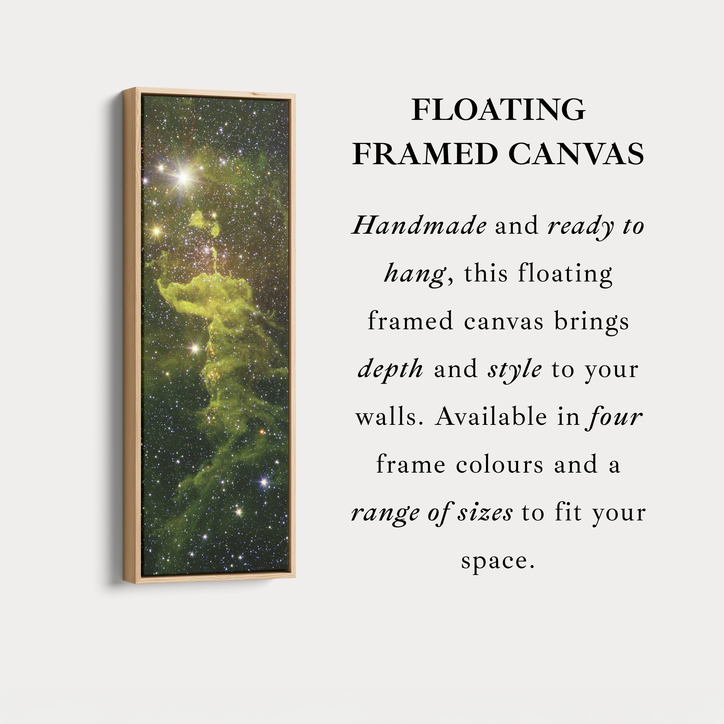 Large Framed Canvas Vertical Wall Art Nebula Hubble