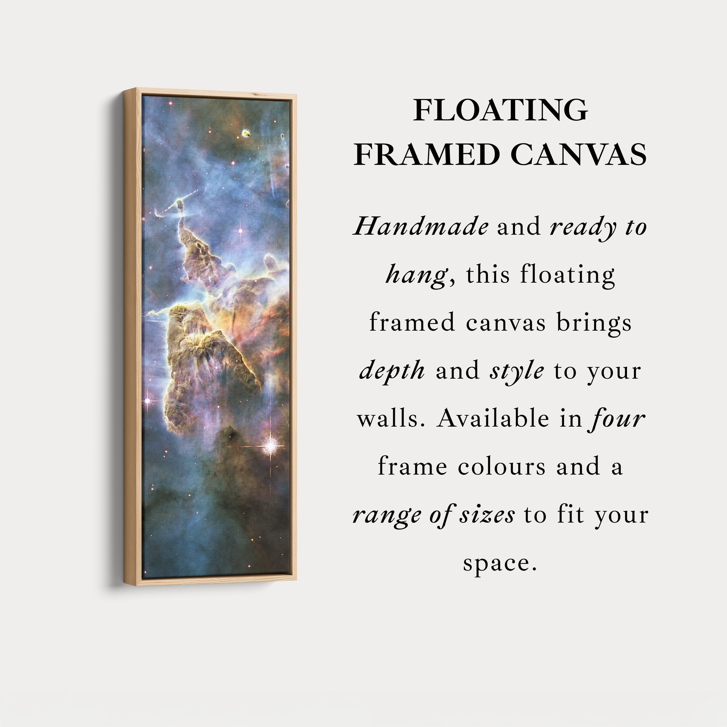 Vertical Wall Decor Hubble Nebula NASA Photograph