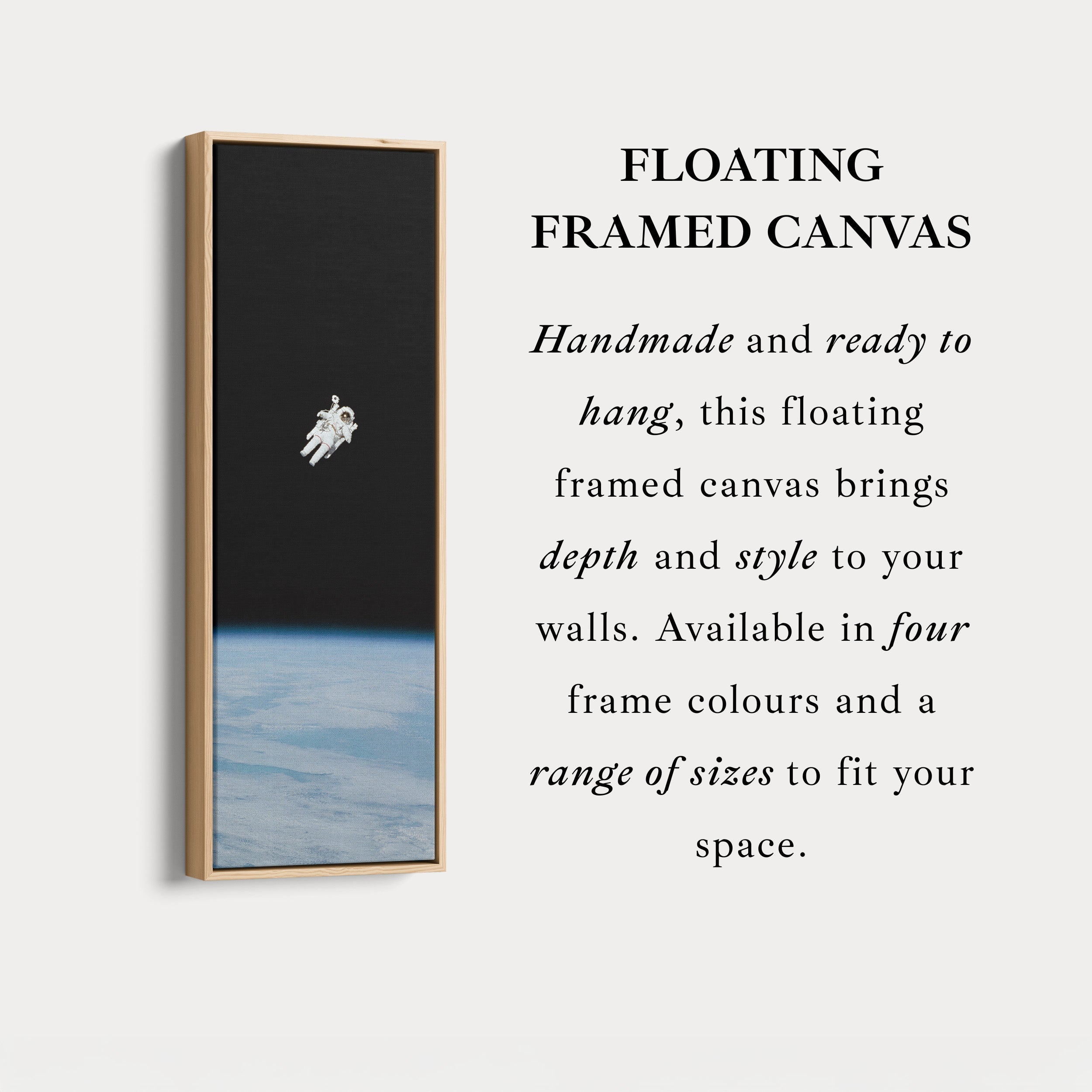 Long Vertical Wall Art Space Walk Astronaut