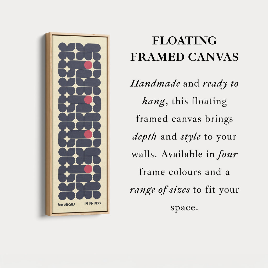 Beige Large Framed Canvas Beige Bauhaus Wall Art