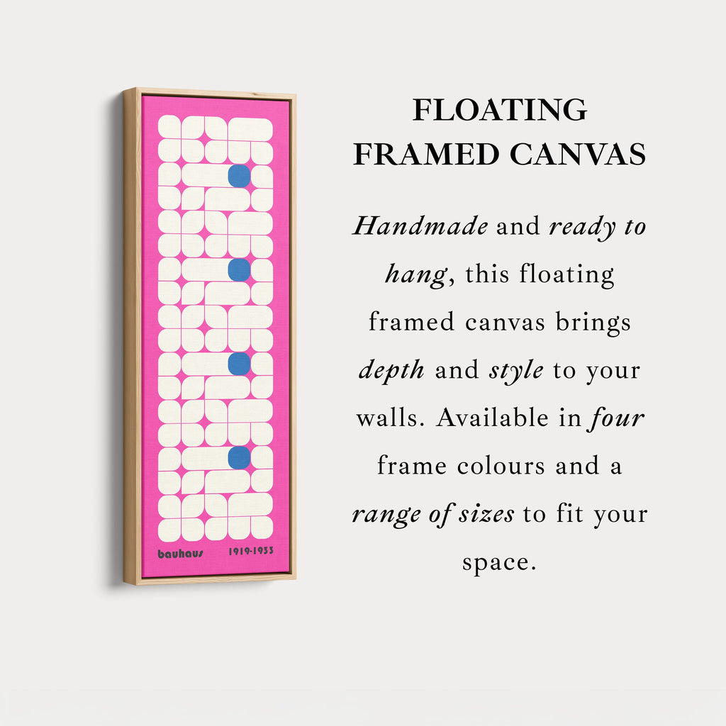 Vertical Pink Wall Decor Bauhaus Mid Century