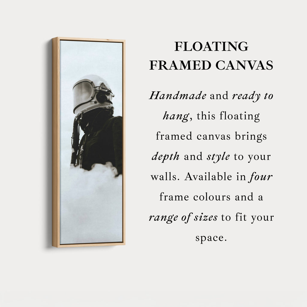 Vertical Wall Art Futuristic Helmet Tall Canvas For Hallway