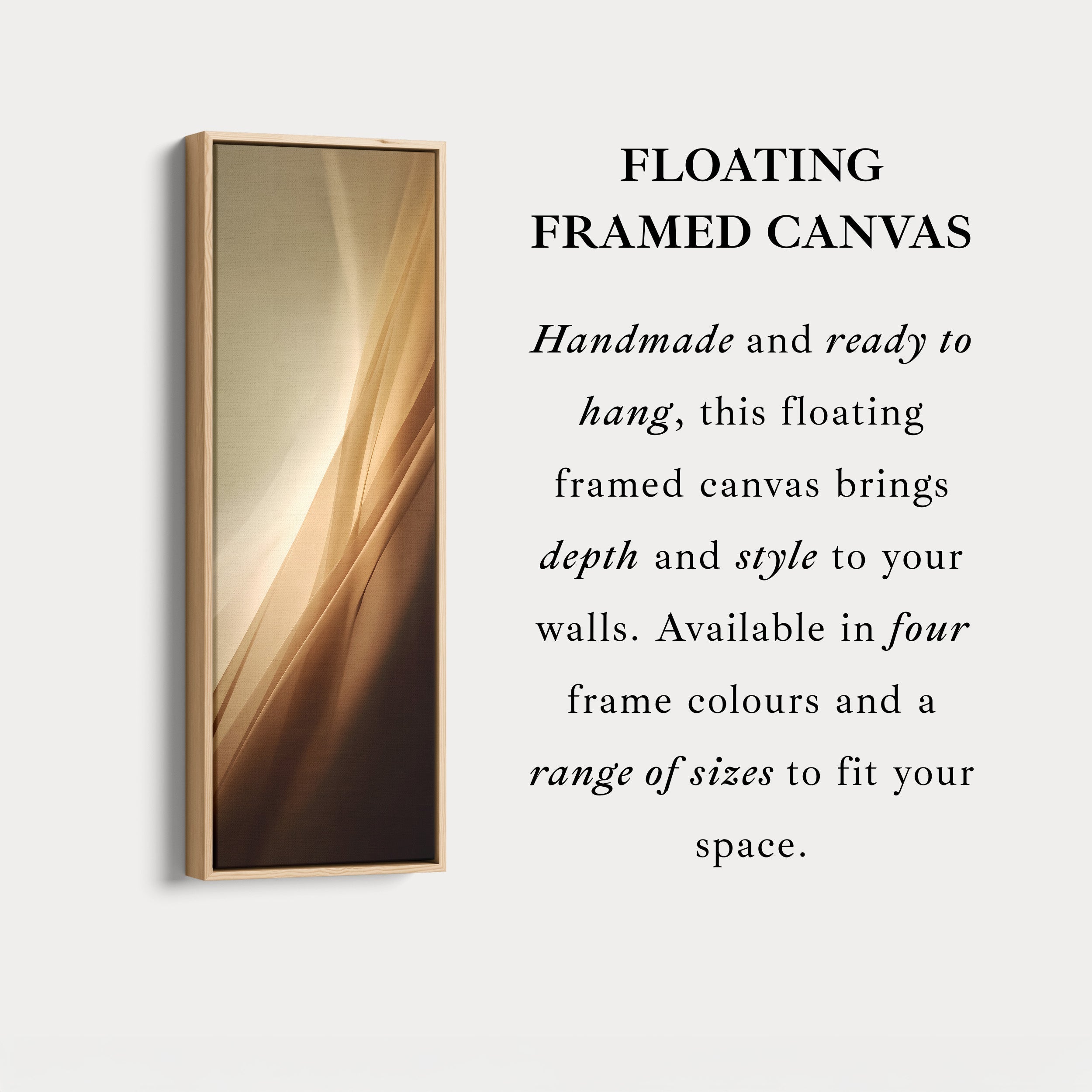 Tall Canvas Wall Art Beige Gold Vertical Framed Canvas For Bedroom