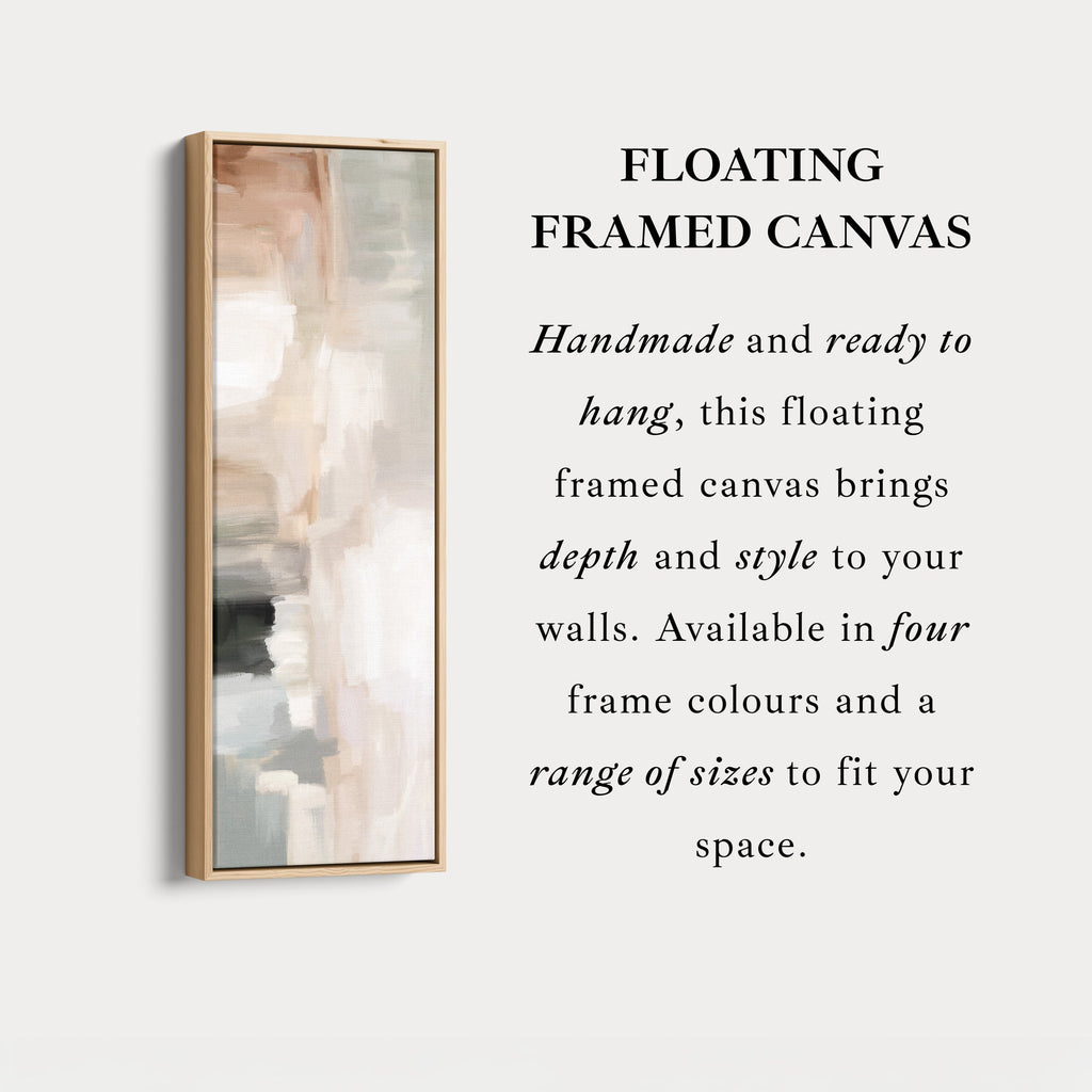 Vertical Wall Art Neutral Beige Narrow Wall Art For Living Room