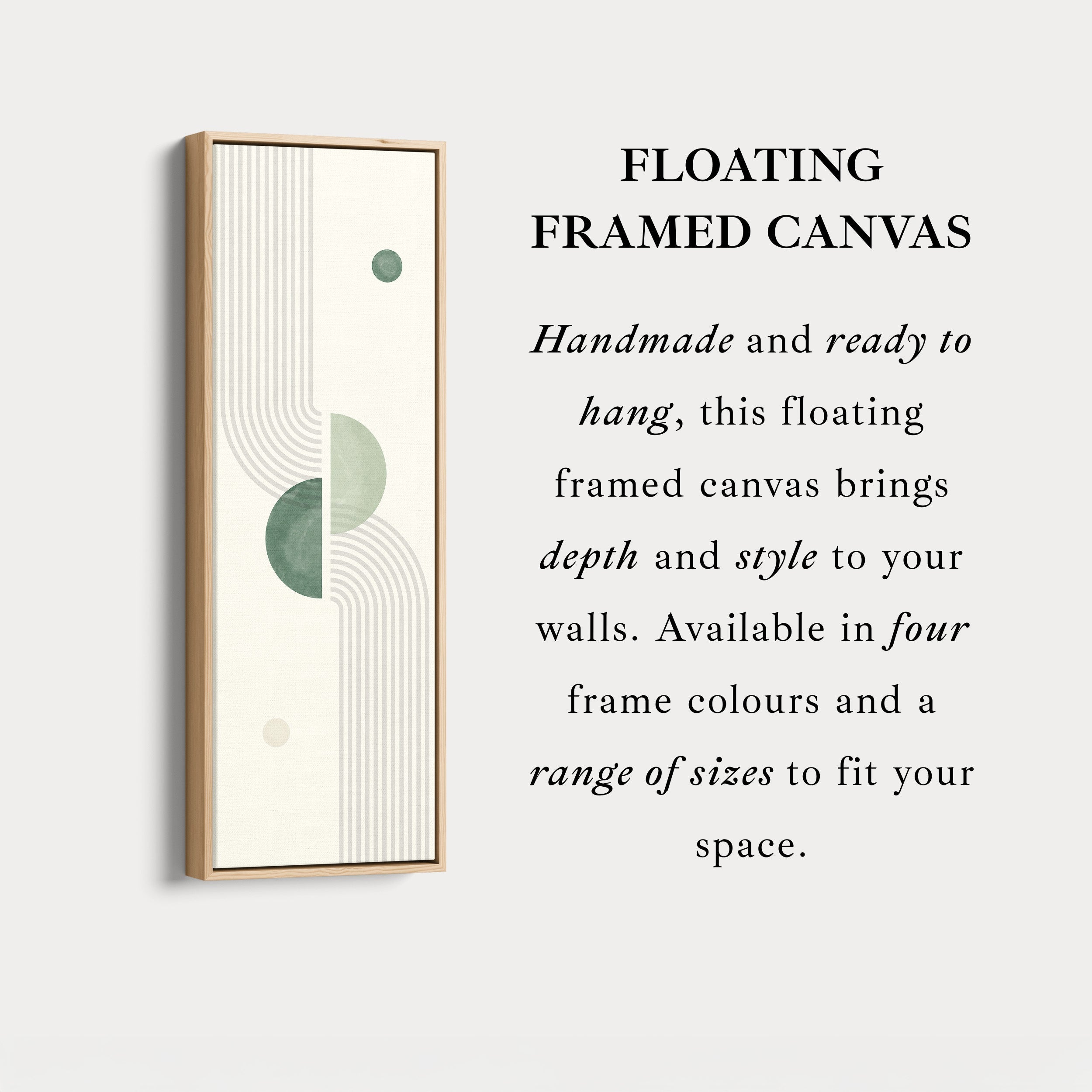 Vertical Wall Art Minimal Green Circle For Calm Modern Spaces