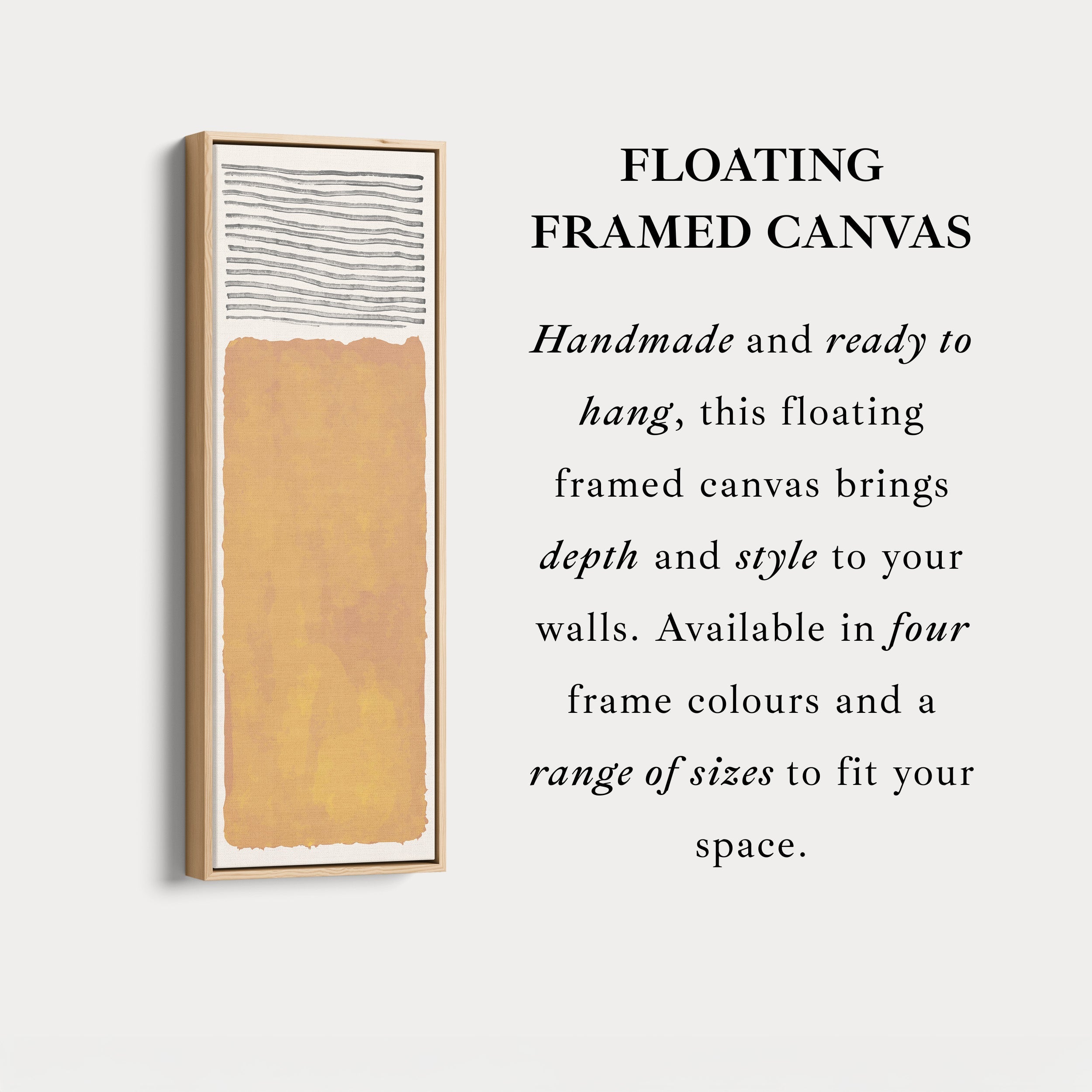 Tall Wall Art Mustard Yellow Minimal Block For Modern Interiors