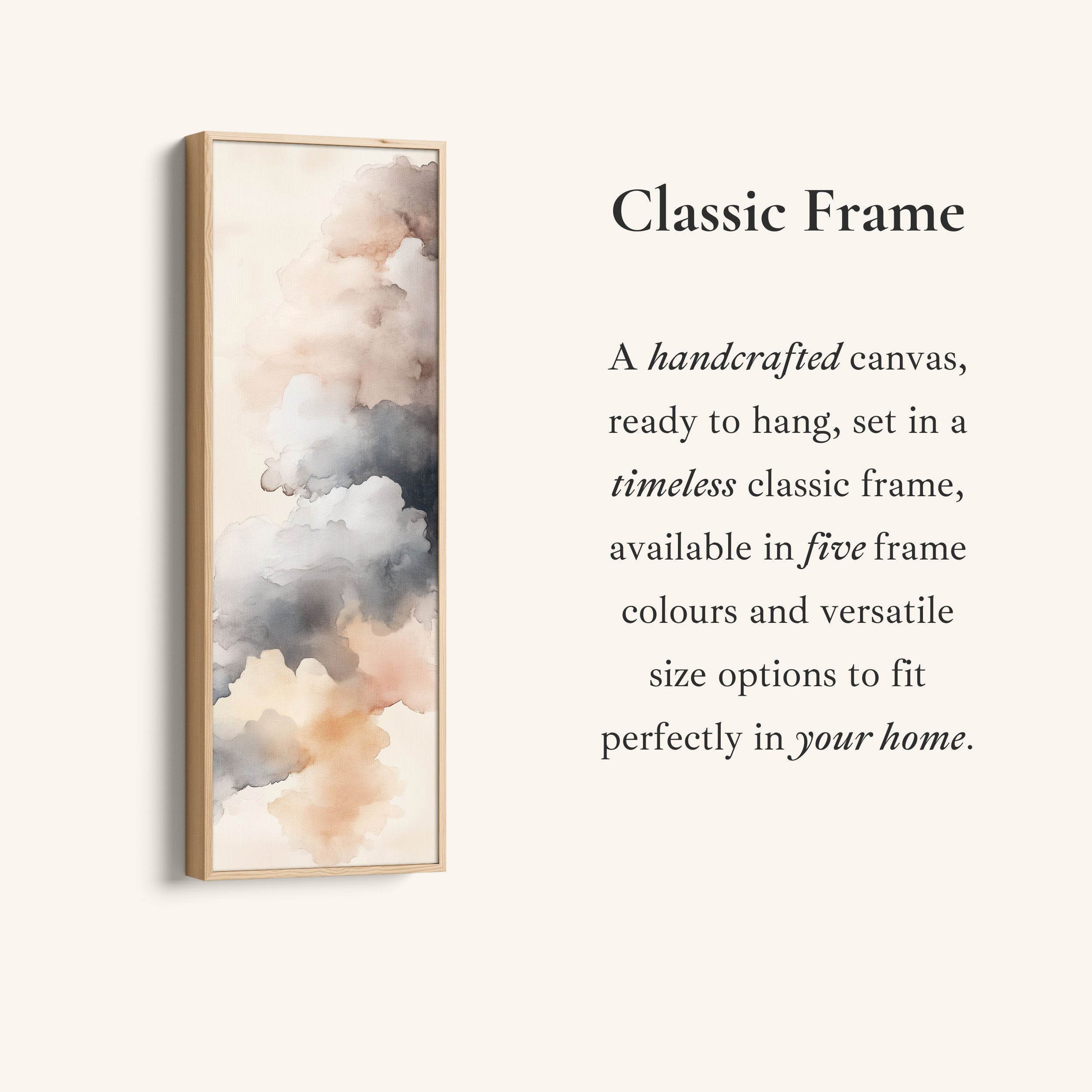 Tall Skinny Vertical Cloud Wall Art