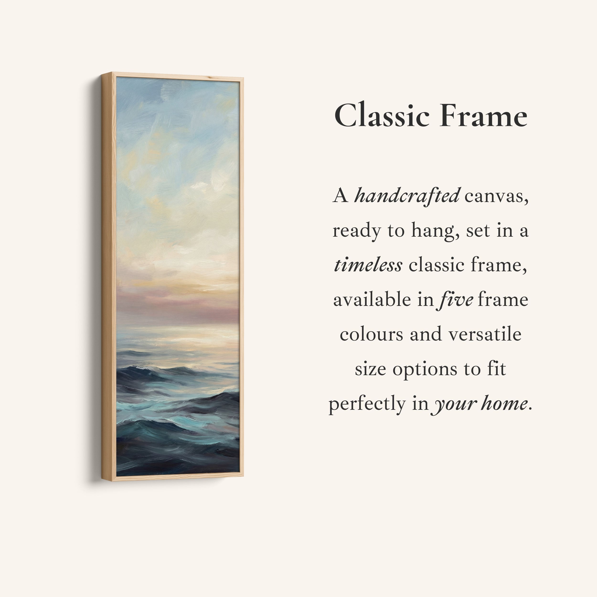 Abstract Sea And Sky Wide Canvas Vertical Canvas Print Office